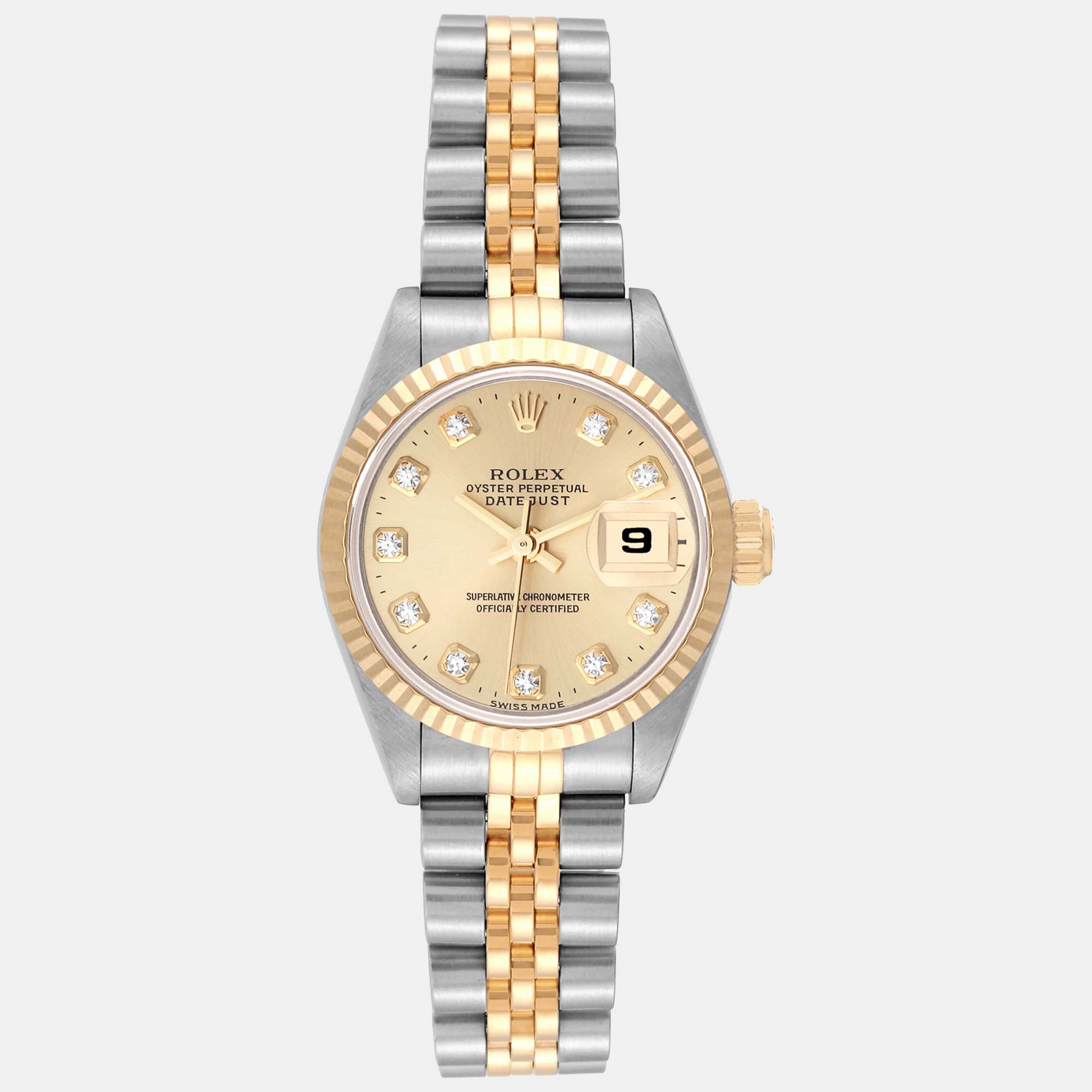 

Rolex Datejust Steel Yellow Gold Diamond Dial Ladies Watch 26.0 mm