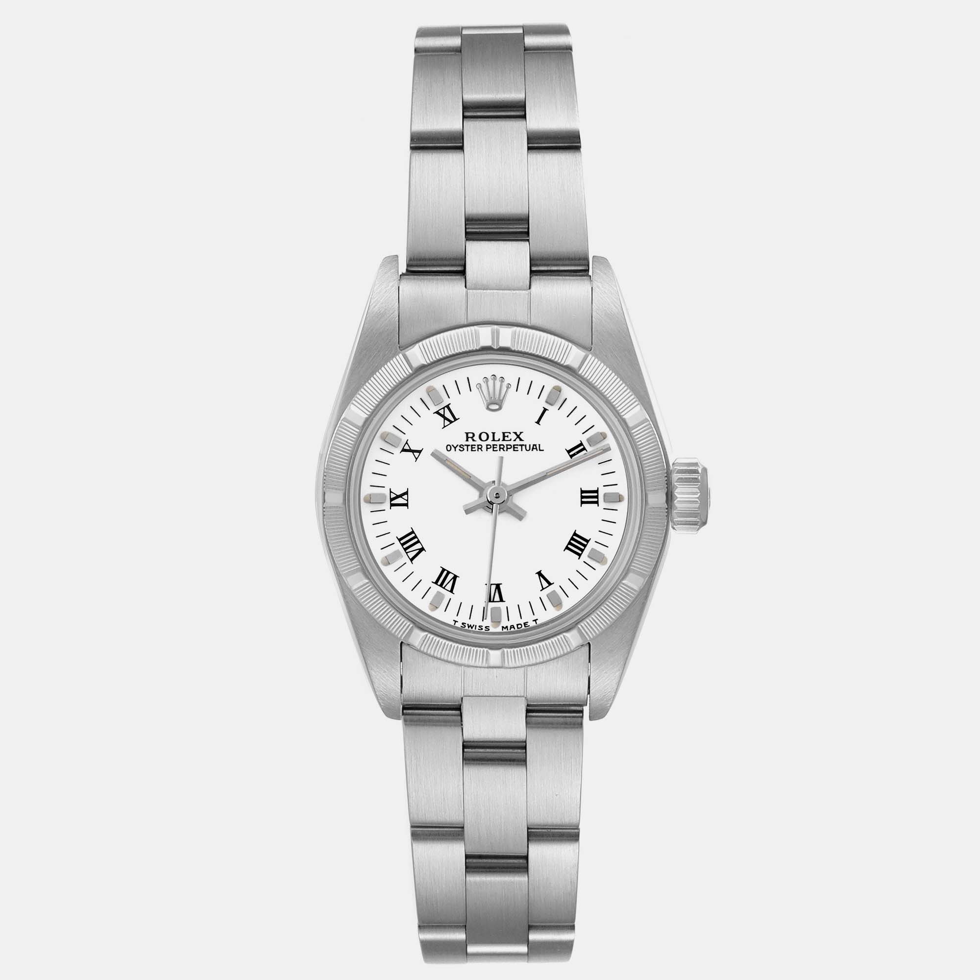 

Rolex Oyster Perpetual White Dial Oyster Bracelet Ladies Watch 24.0 mm