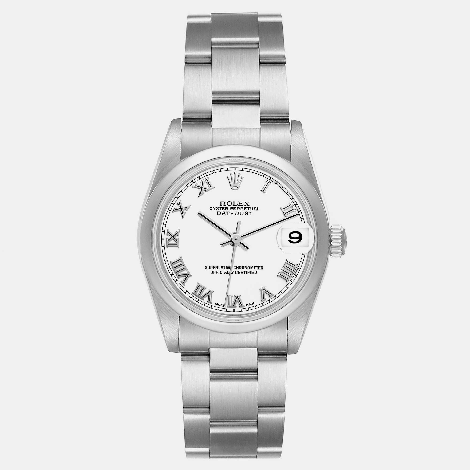 

Rolex Datejust 31 Midsize White Roman Dial Steel Ladies Watch 78240