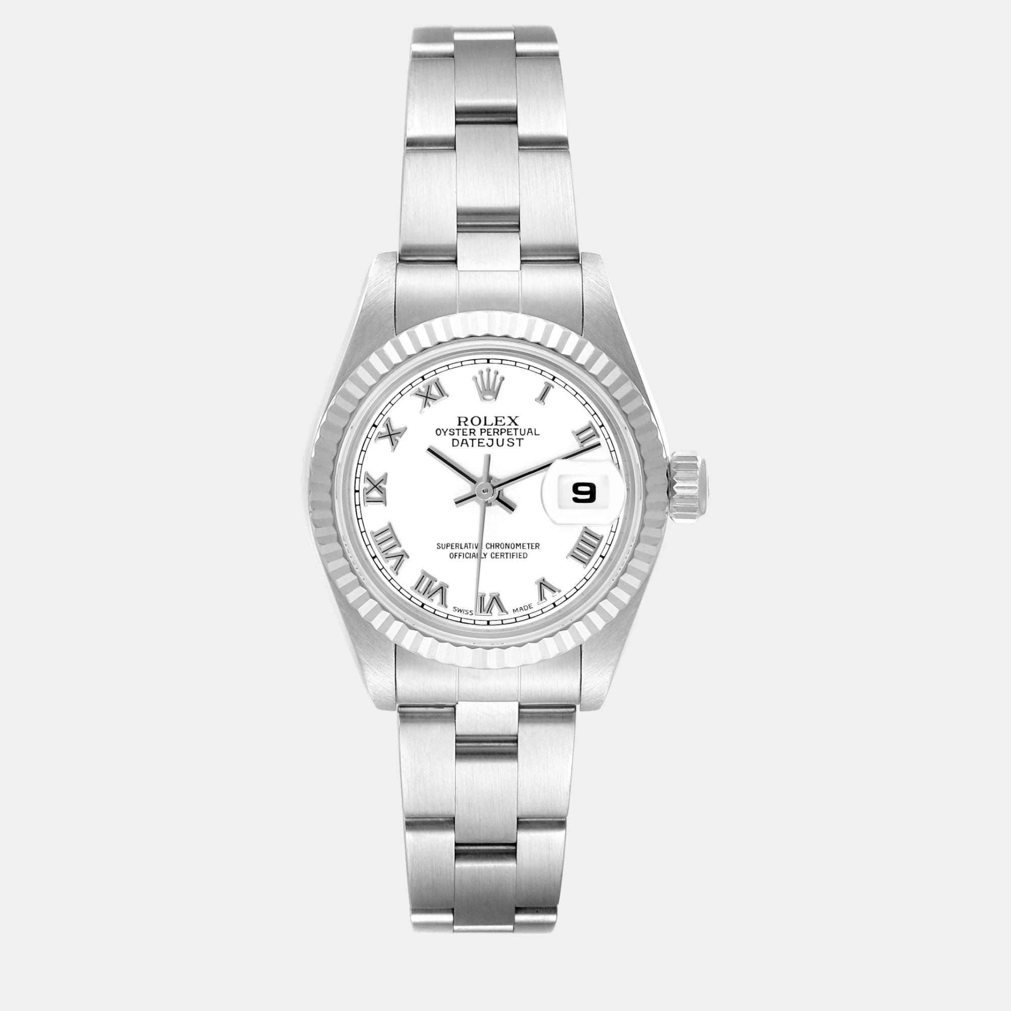 

Rolex Datejust Steel White Gold Roman Dial Ladies Watch 26.0 mm