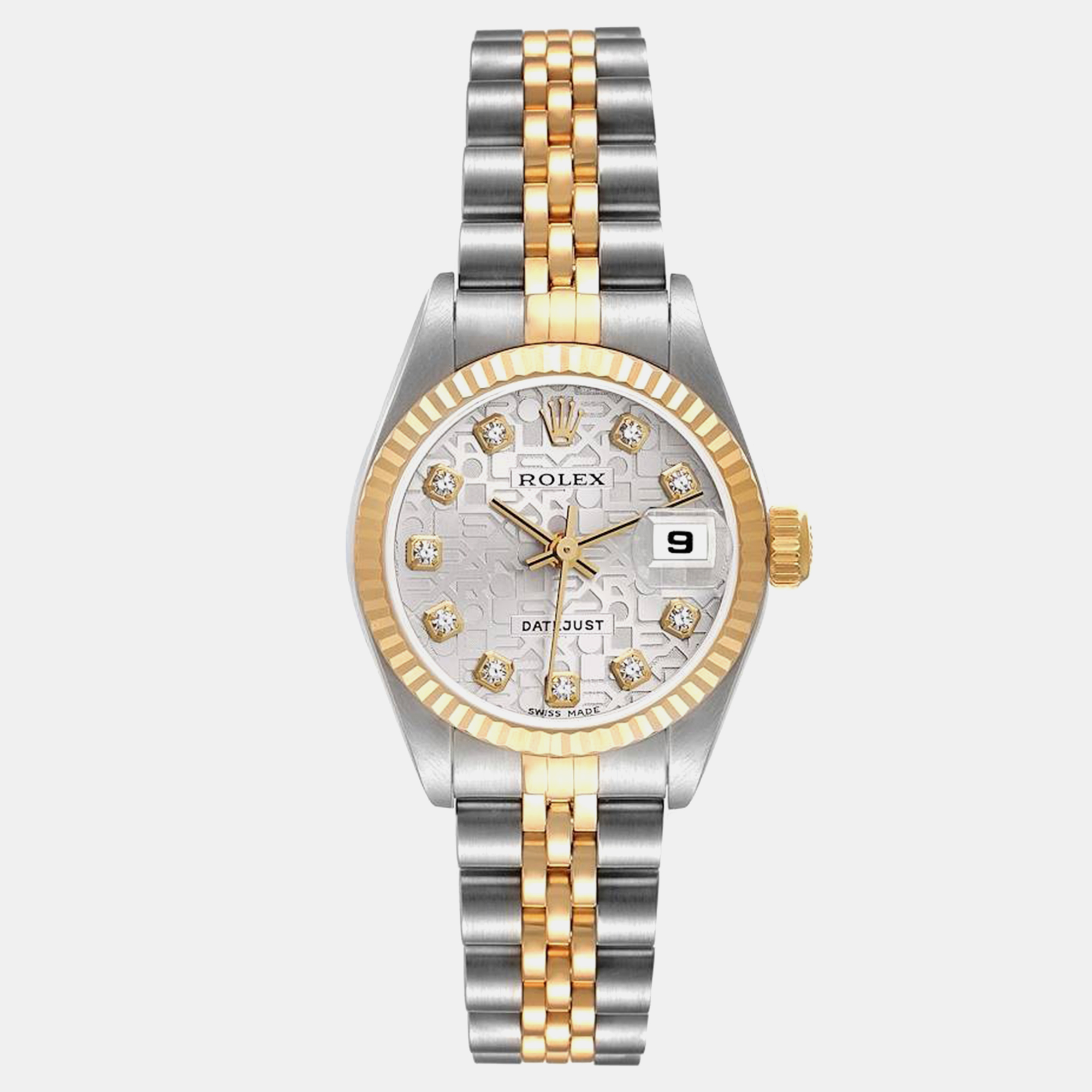 

Rolex Datejust Steel Yellow Gold Silver Anniversary Dial Ladies Watch 79173 26 mm