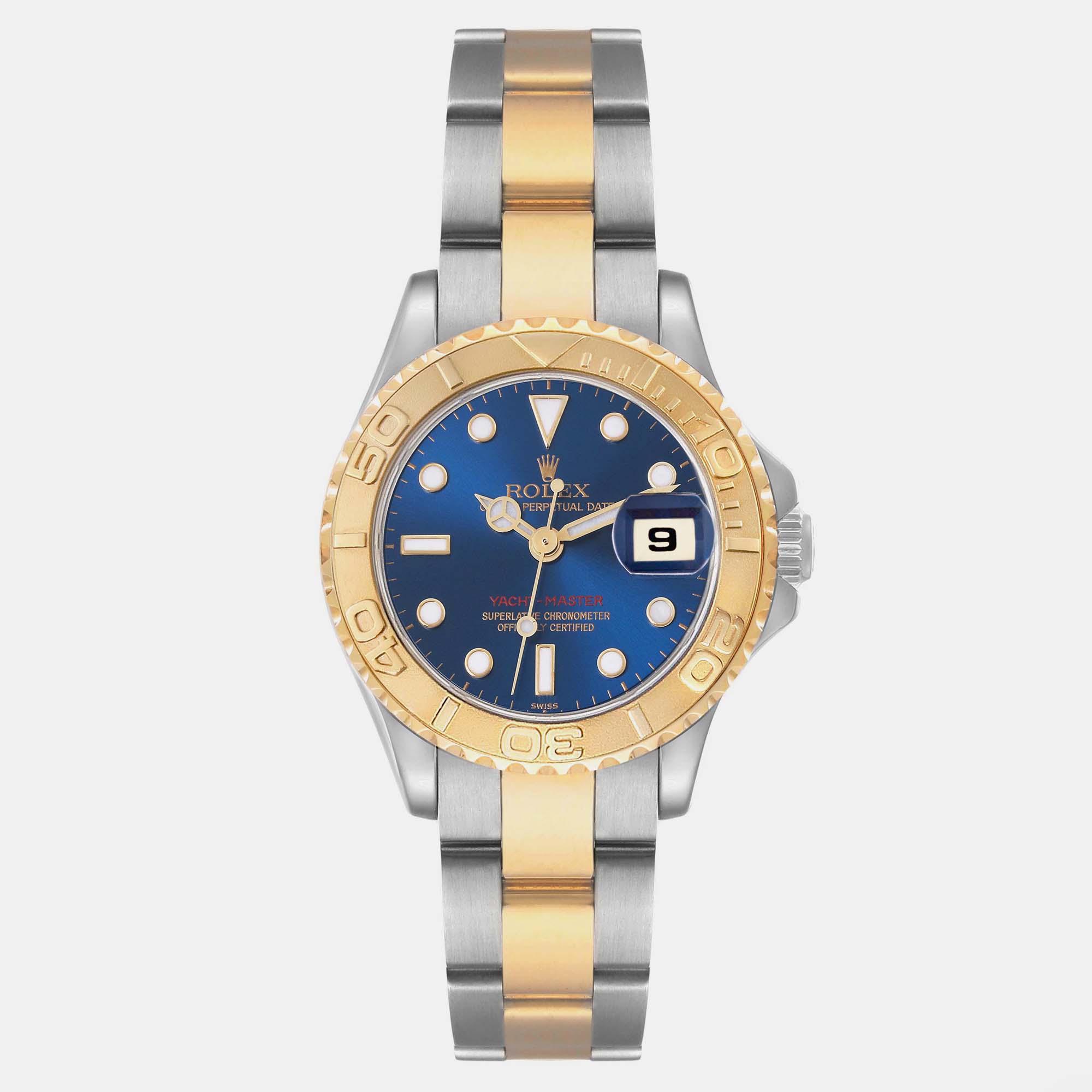 

Rolex Yachtmaster  Steel Yellow Gold Blue Dial Ladies Watch 69623