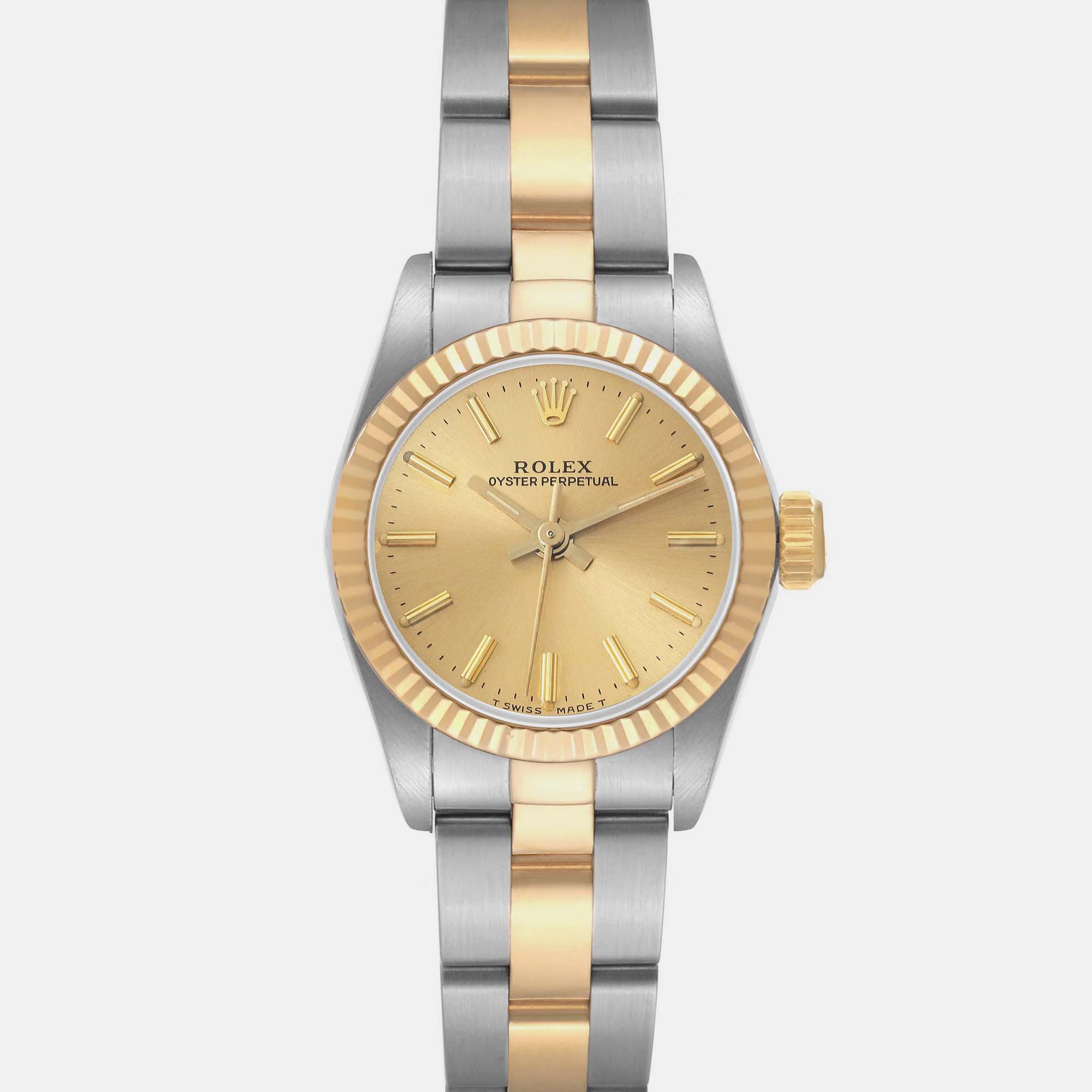 

Rolex Oyster Perpetual Steel Yellow Gold Ladies Watch 67193