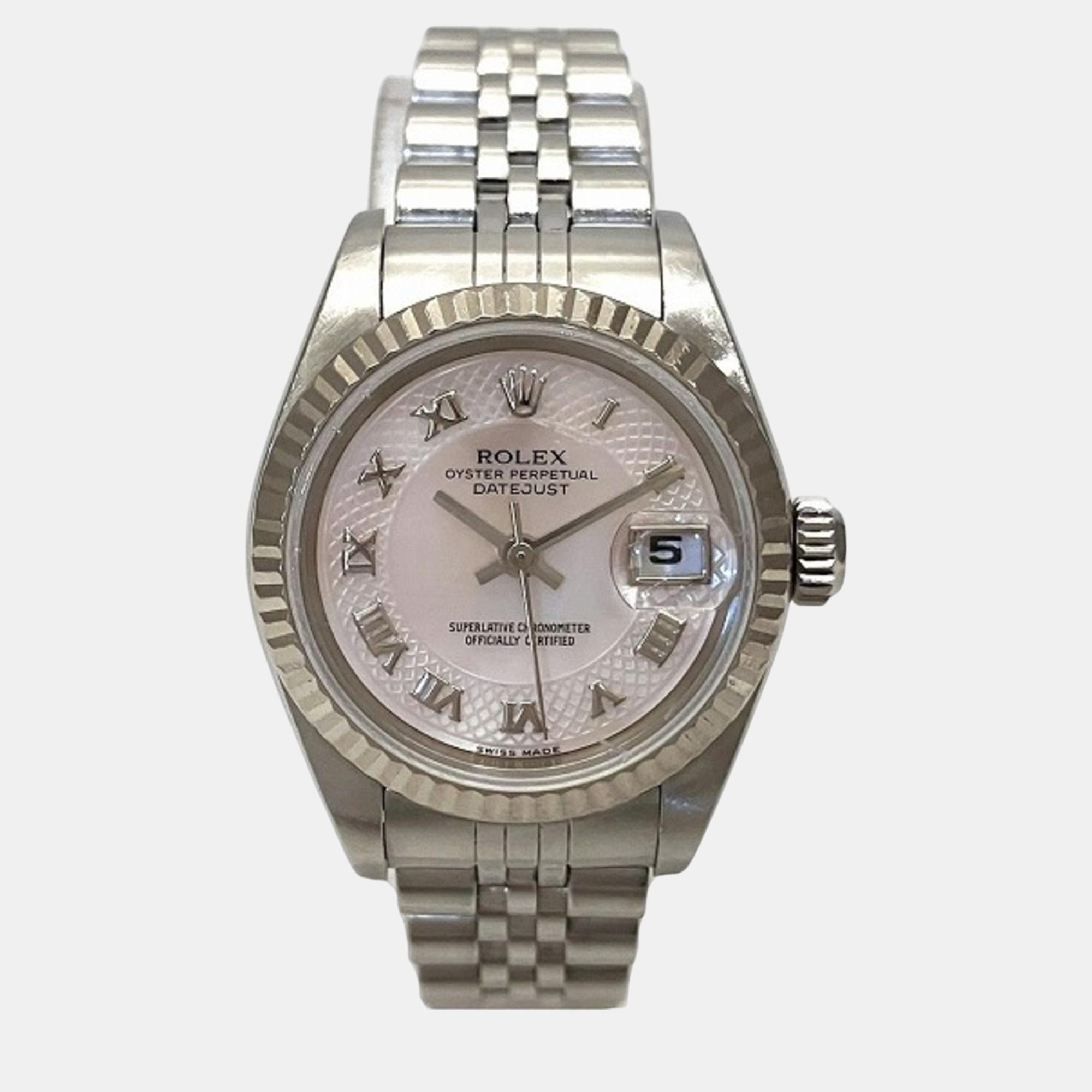 

Rolex Datejust 79174NRD Automatic F-series Wristwatch, White