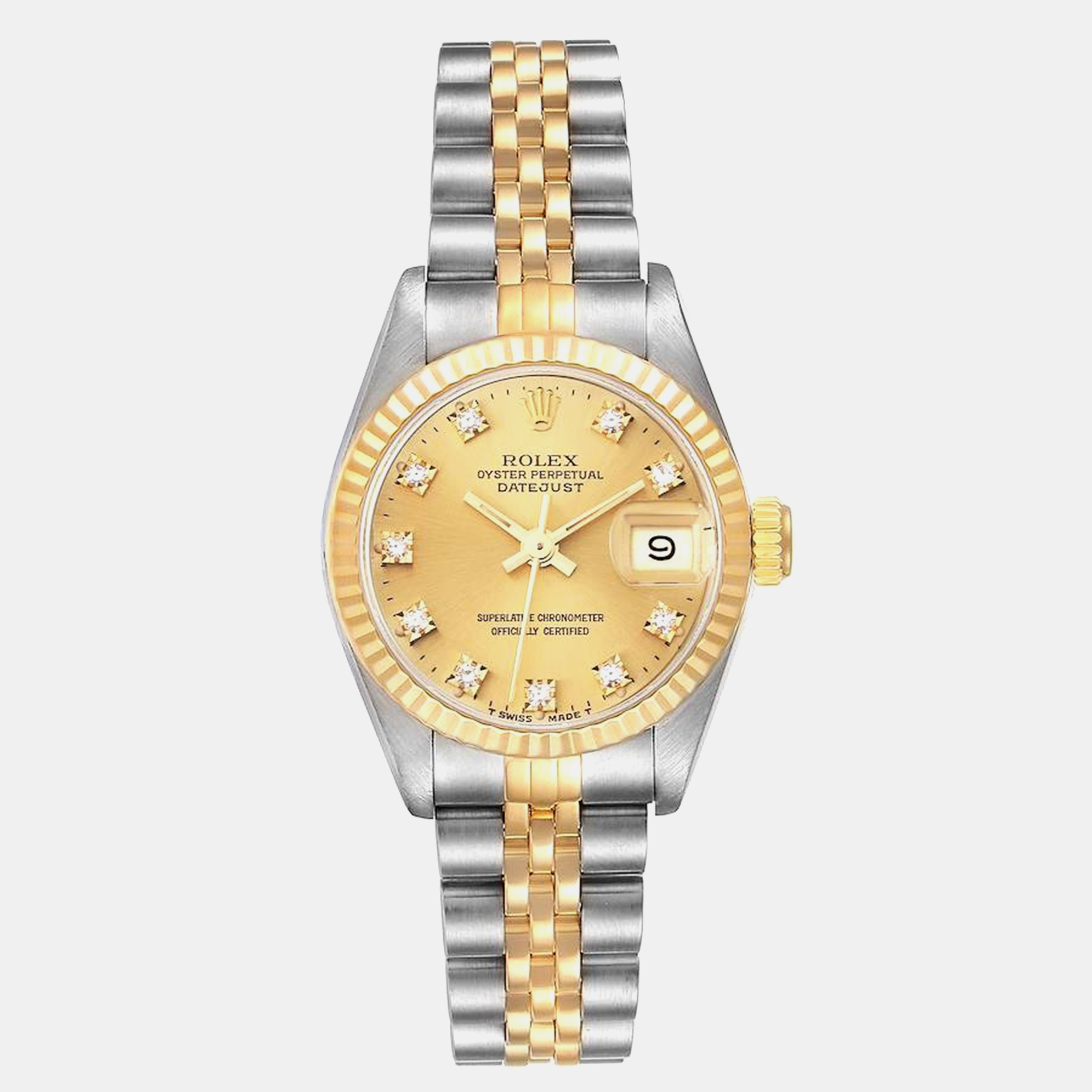

Rolex Datejust Steel Yellow Gold Diamond Dial Ladies Watch 26.0 mm