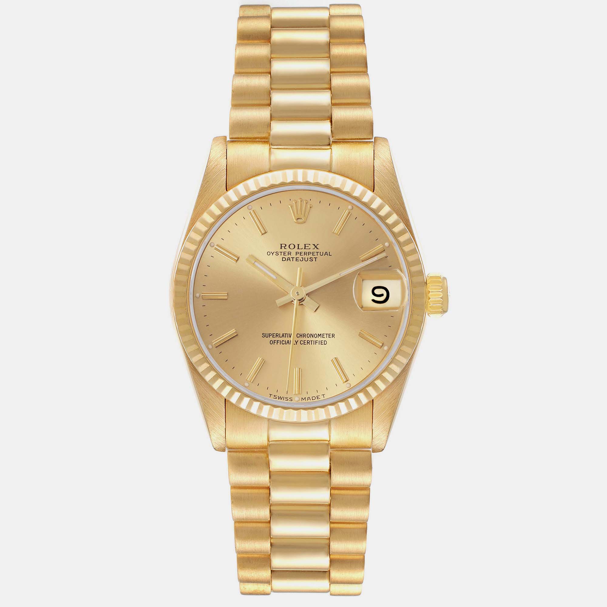 

Rolex President Datejust Midsize Yellow Gold Ladies Watch 31.0 mm