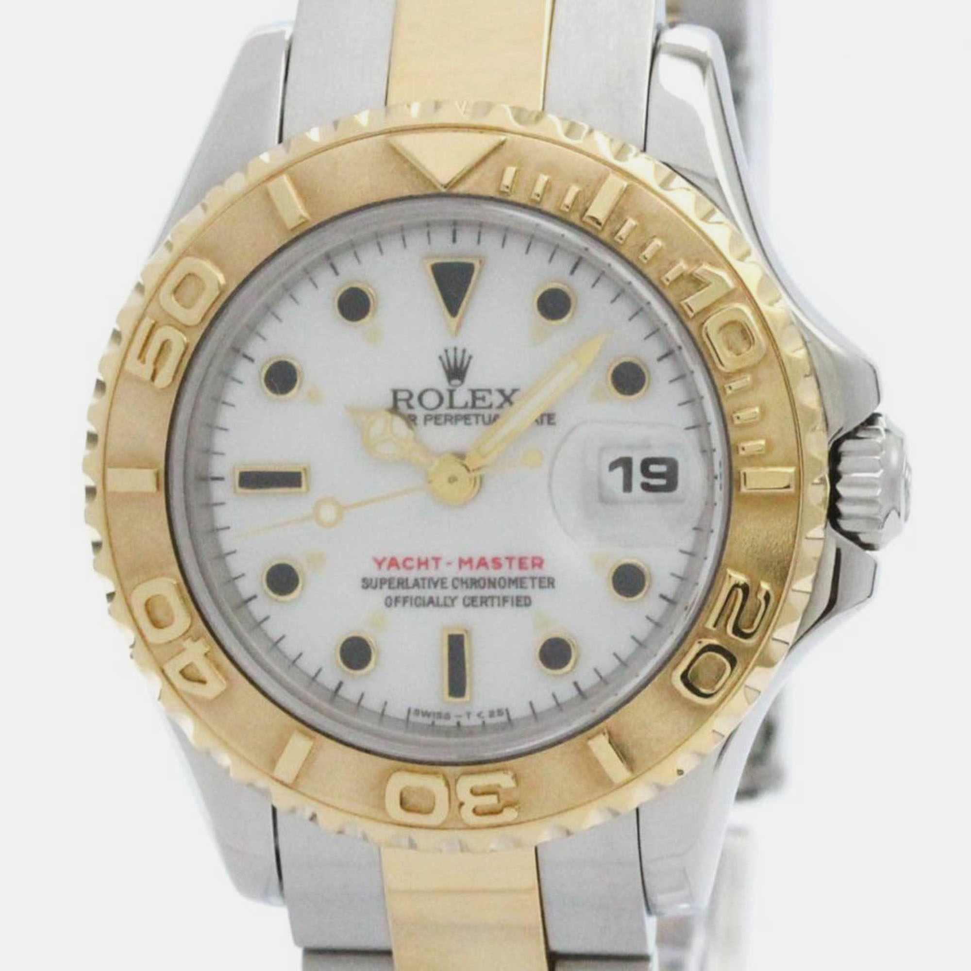 

Rolex 18K Gold Steel Yacht-Master Automatic Watch 29 mm, White