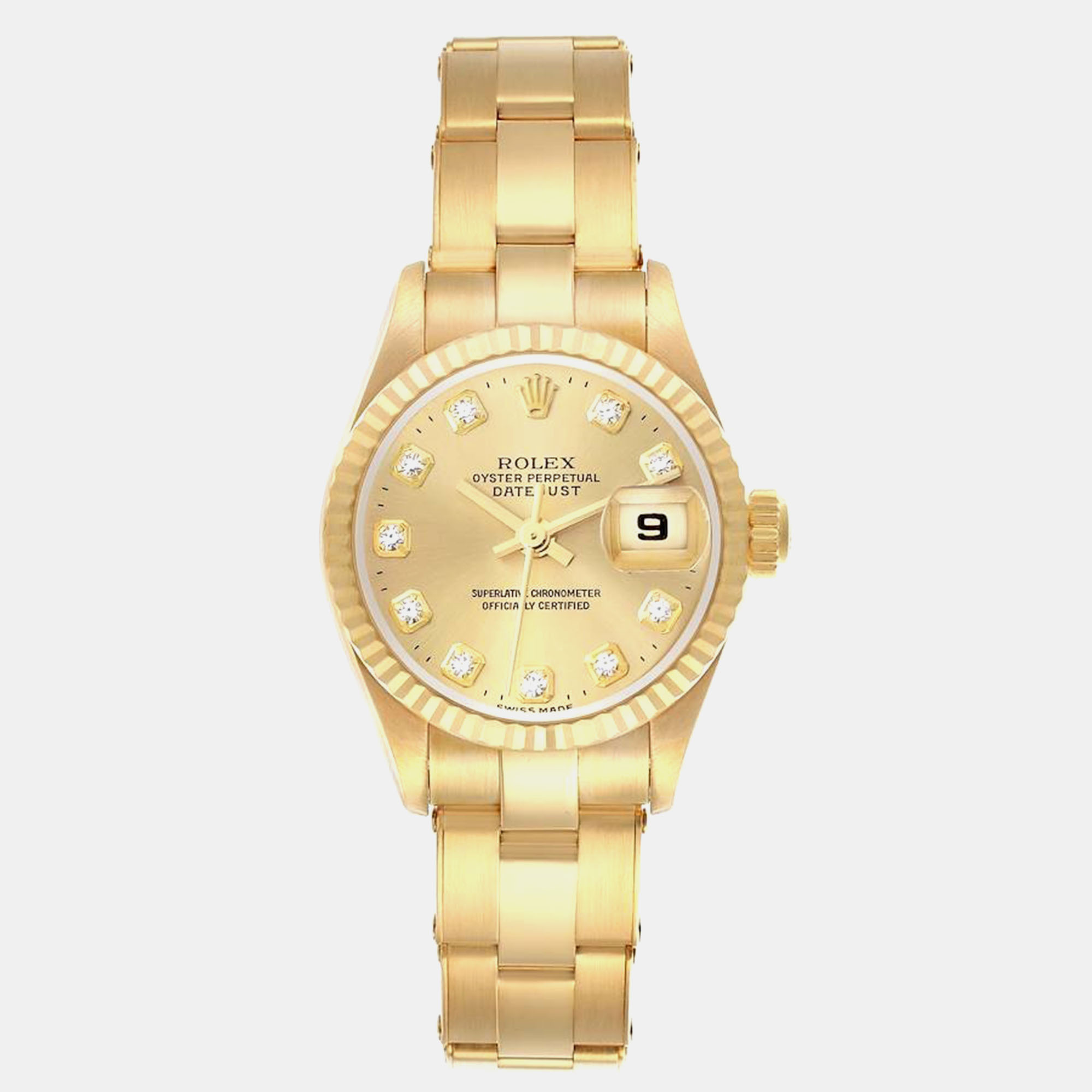 

Rolex President Datejust Yellow Gold Diamond Dial Ladies Watch 26.0 mm