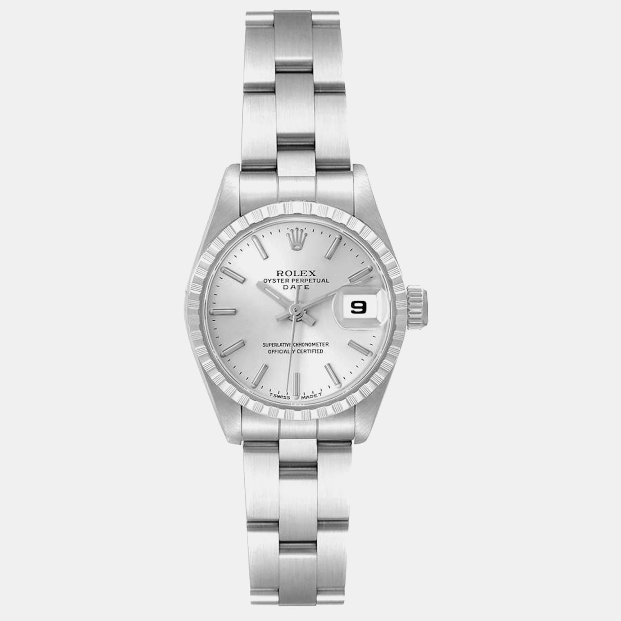 

Rolex Date Blue Dial Steel Ladies Watch 26.0 mm, Grey