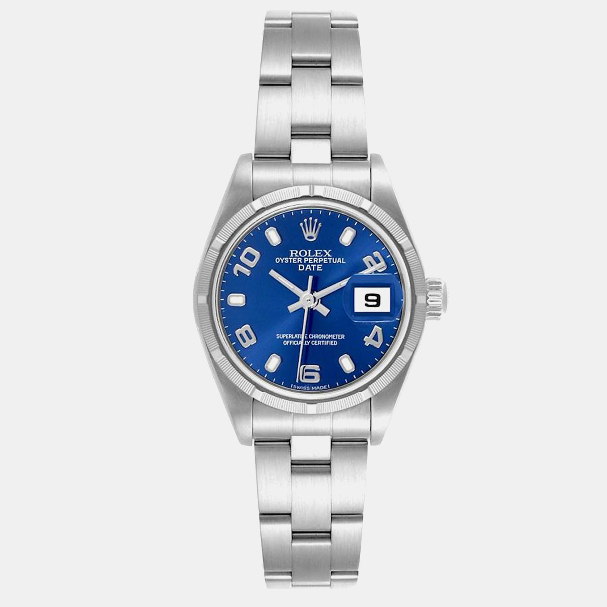 

Rolex Date  Stainless Steel Blue Dial Ladies Watch 79190