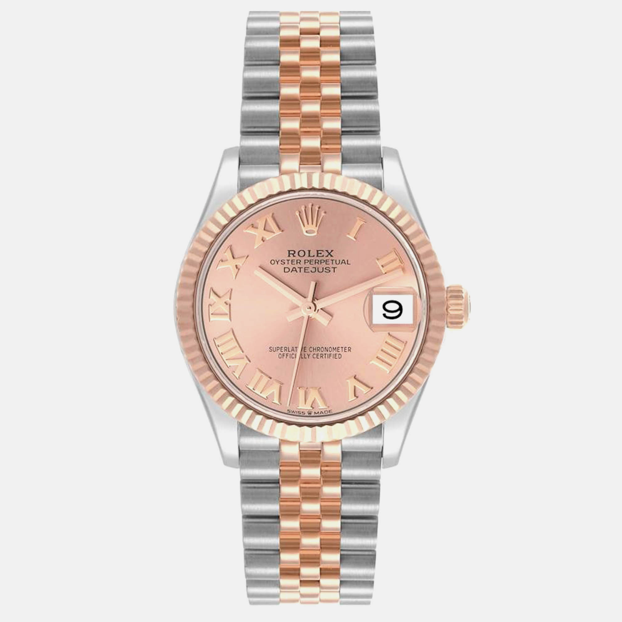 

Rolex Datejust 31 Midsize Steel Rose Gold Rose Dial Ladies Watch 278271, Pink