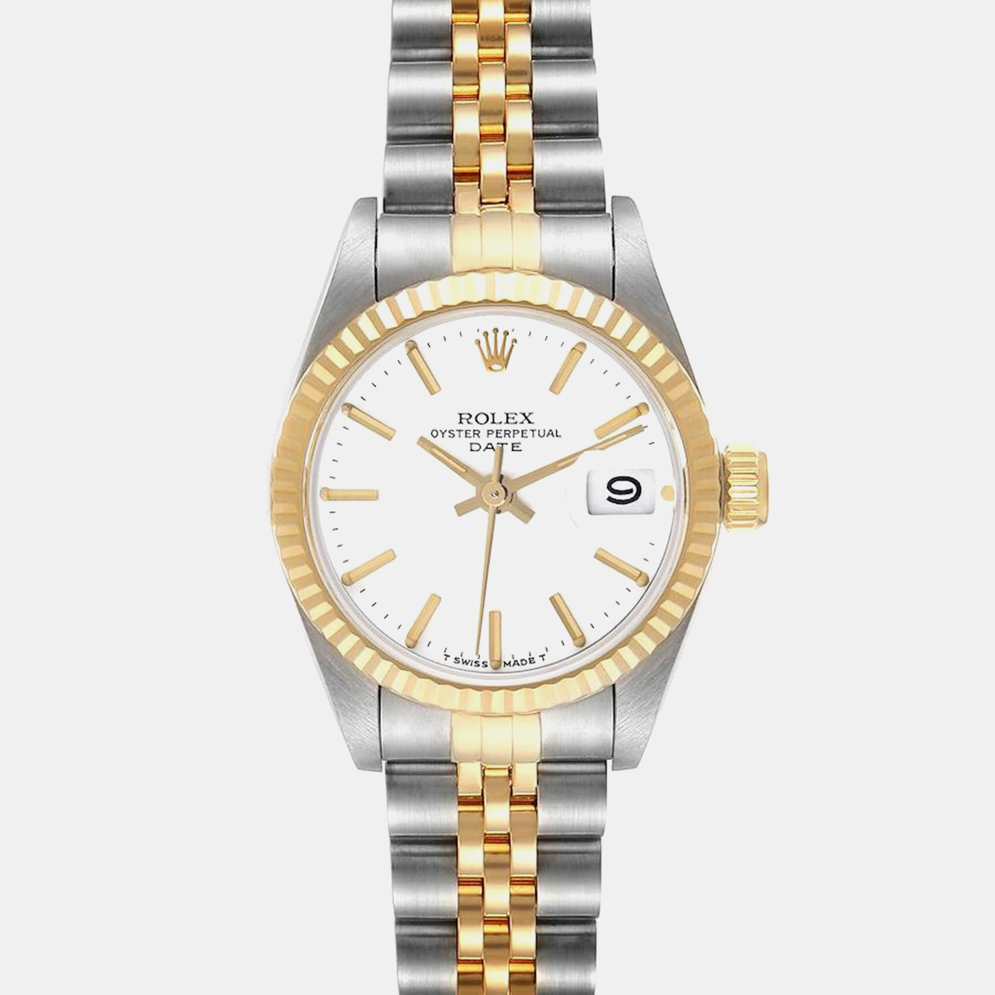 

Rolex Datejust White Dial Steel Yellow Gold Ladies Watch 69173