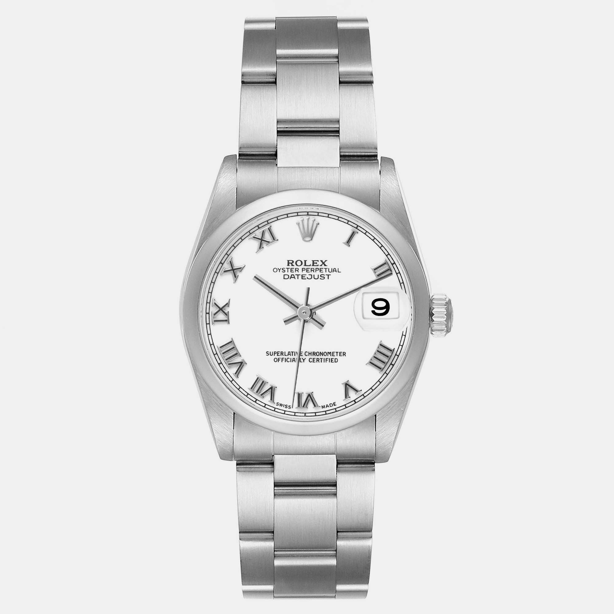 

Rolex Datejust Midsize White Roman Dial Steel Ladies Watch 31.0 mm