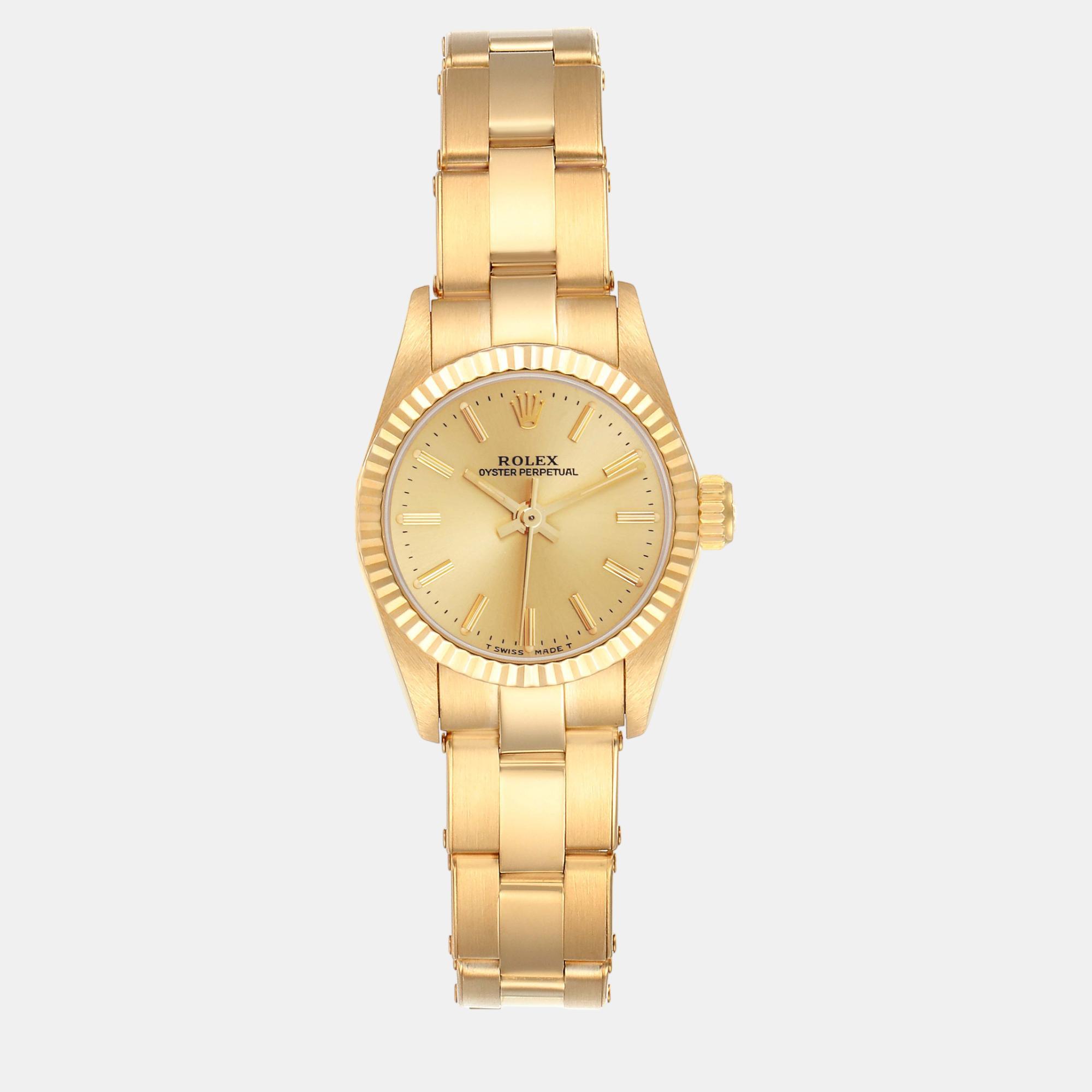 

Rolex President No-Date Yellow Gold Ladies Watch 67198