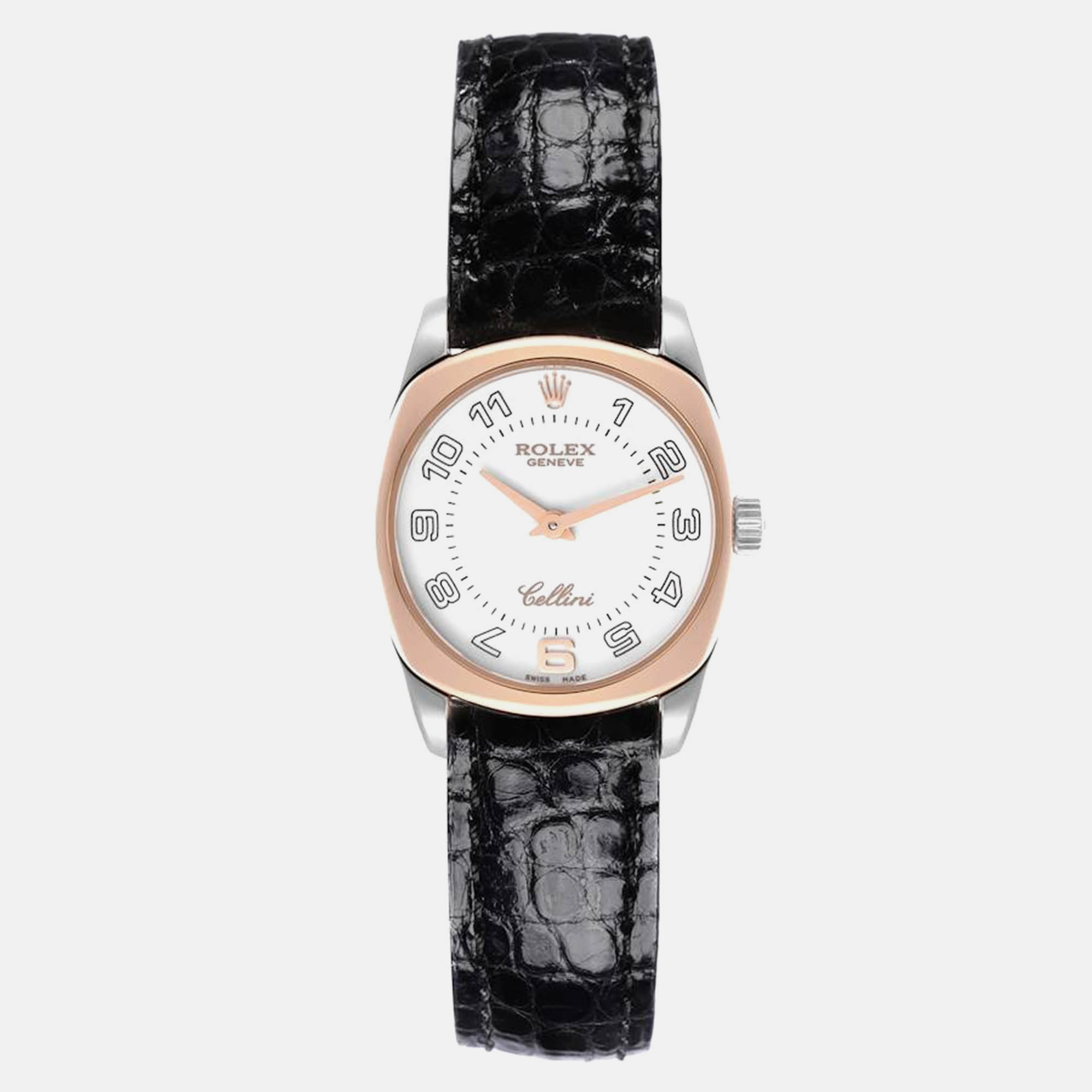 

Rolex Cellini Danaos White Rose Gold White Dial Ladies Watch 6229