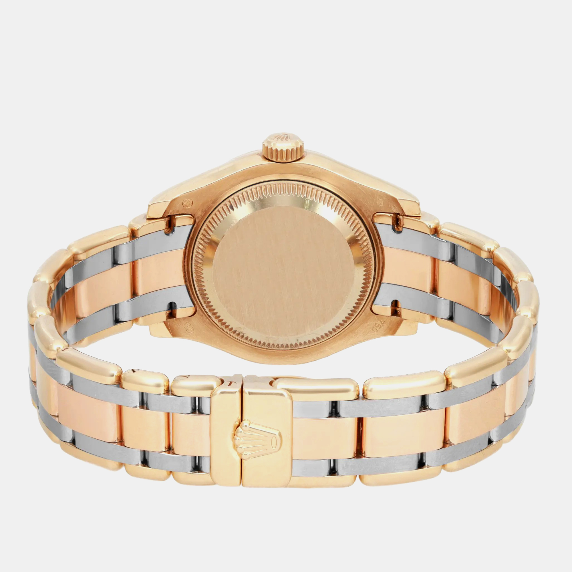 Rolex Mother of Pearl 18k Gold Pearlmaster 80138 Automatic Women`s Wristwatch 29 mm 