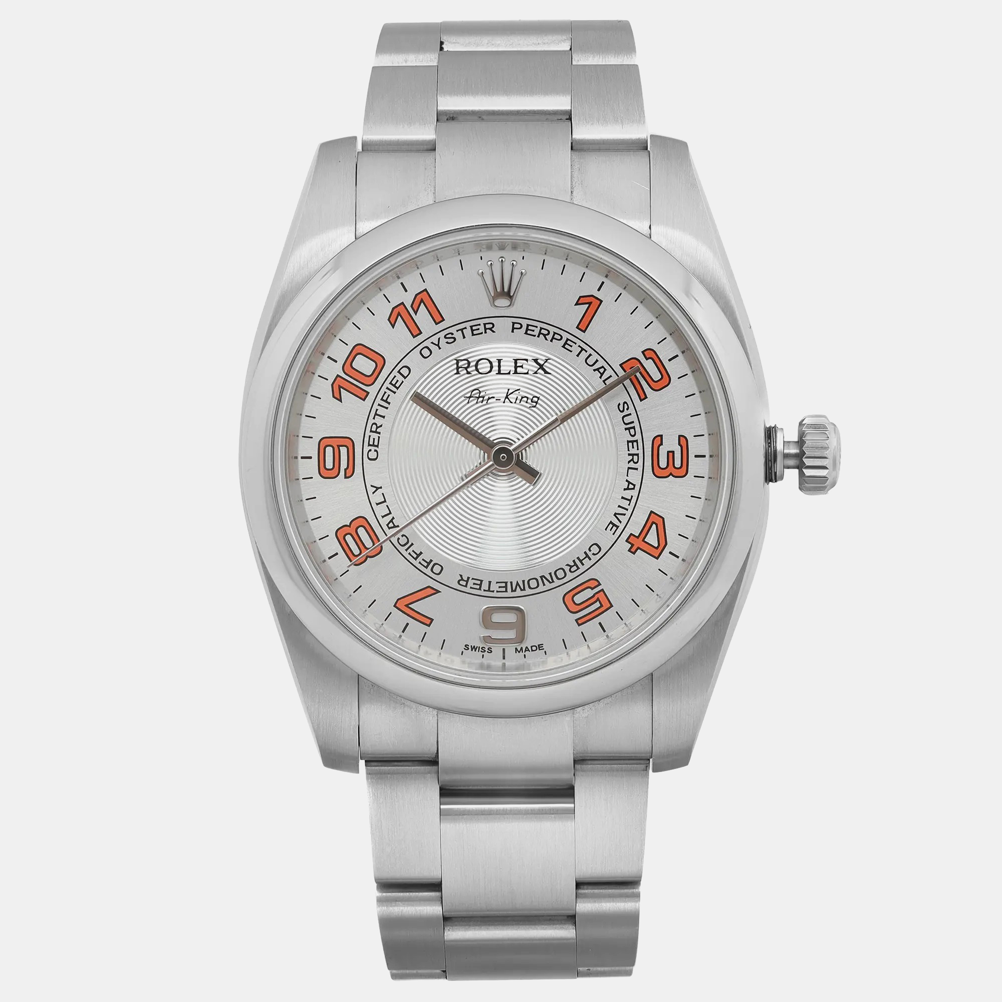 

Rolex Air King  Steel Concentric Silver Dial Unisex Automatic Wristwatch