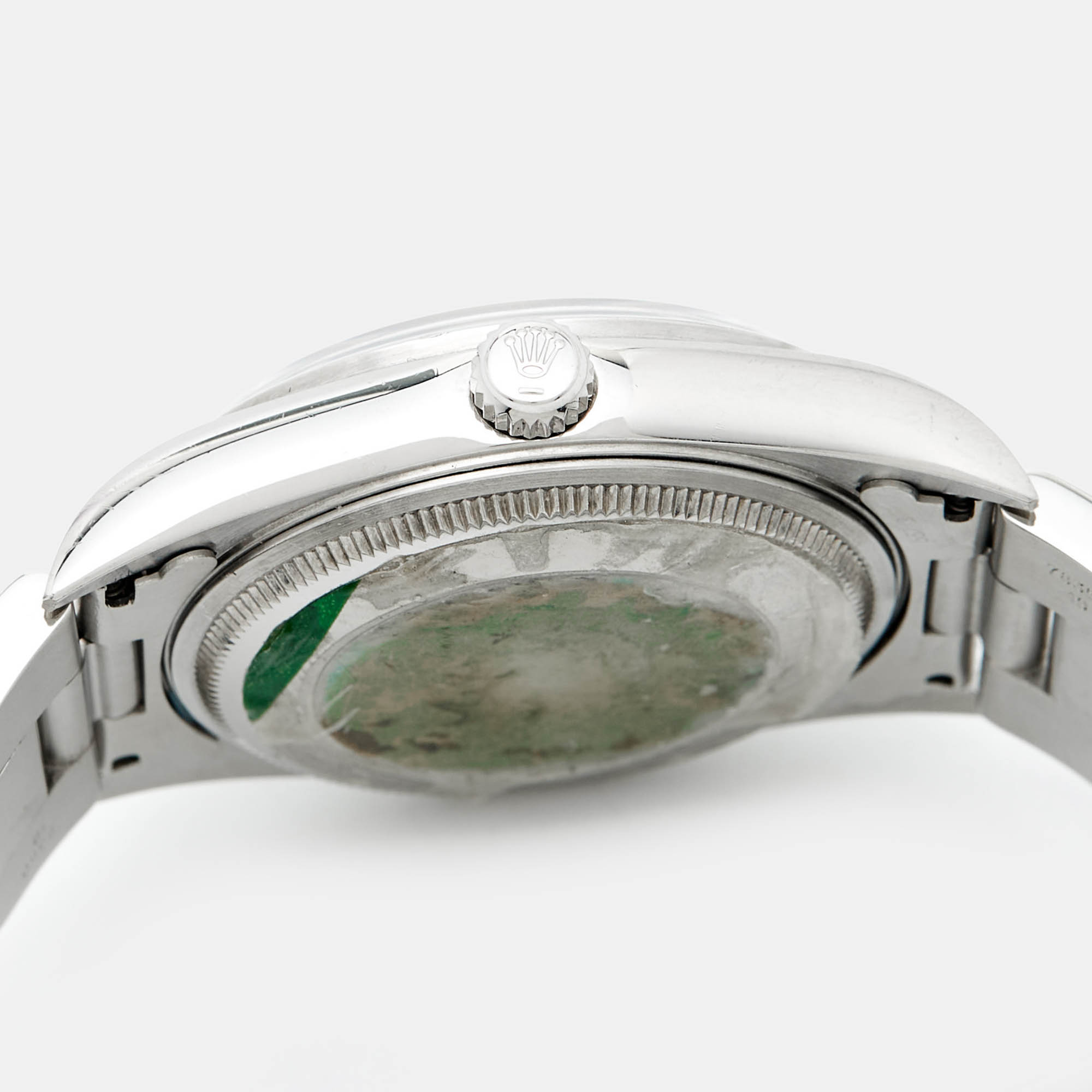 Rolex Blue Stainless Steel Air King 14000M Women`s Wristwatch 36 mm 