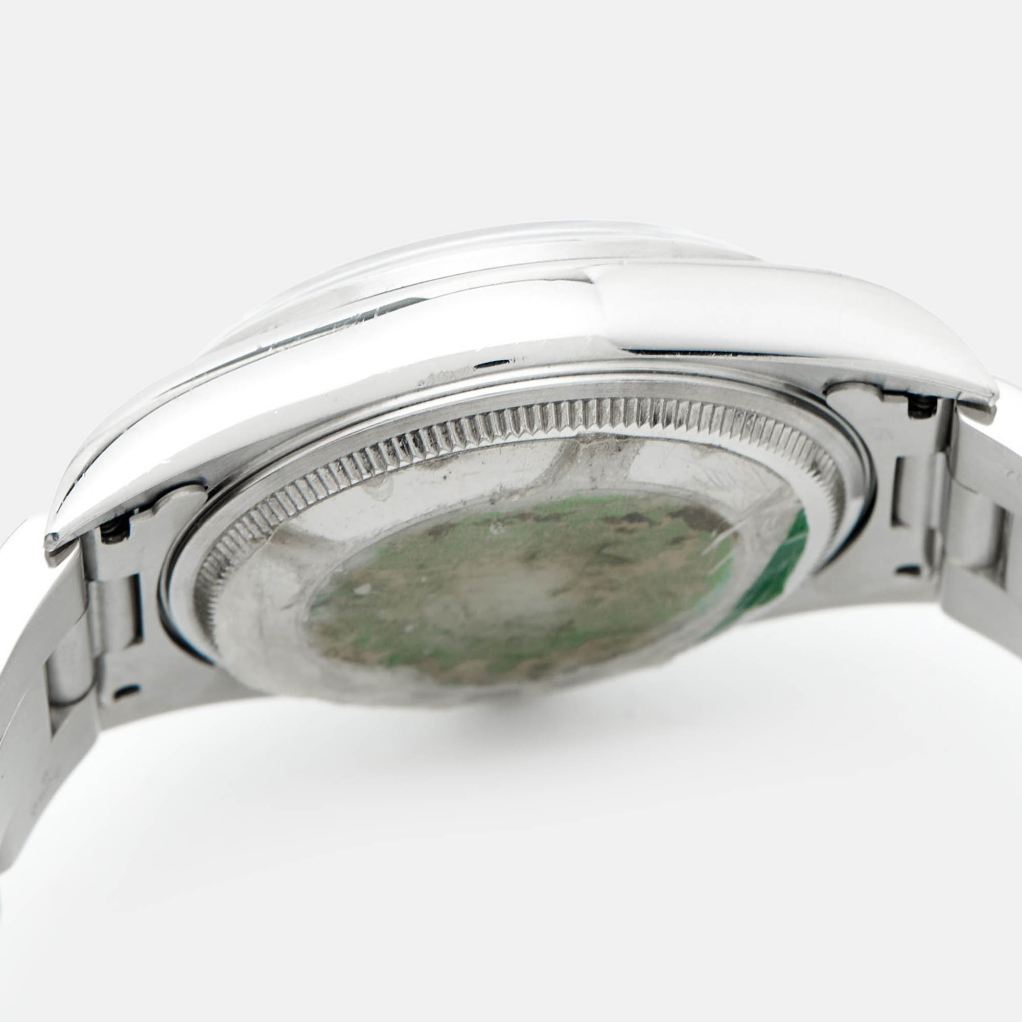Rolex Blue Stainless Steel Air King 14000M Women`s Wristwatch 36 mm 