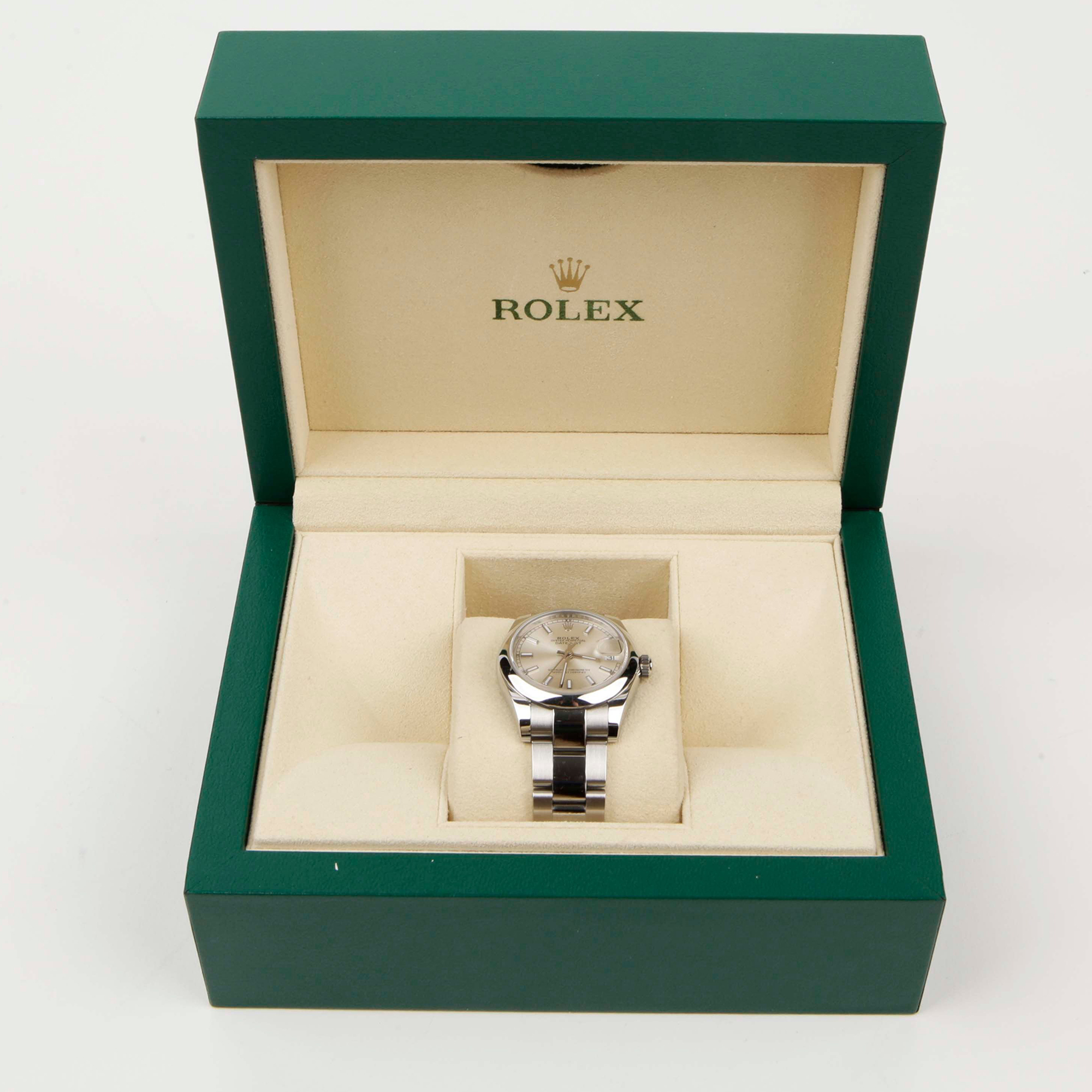 Rolex Silver Stainless Steel Datejust 178240 Automatic Women`s Wristwatch 31 mm 