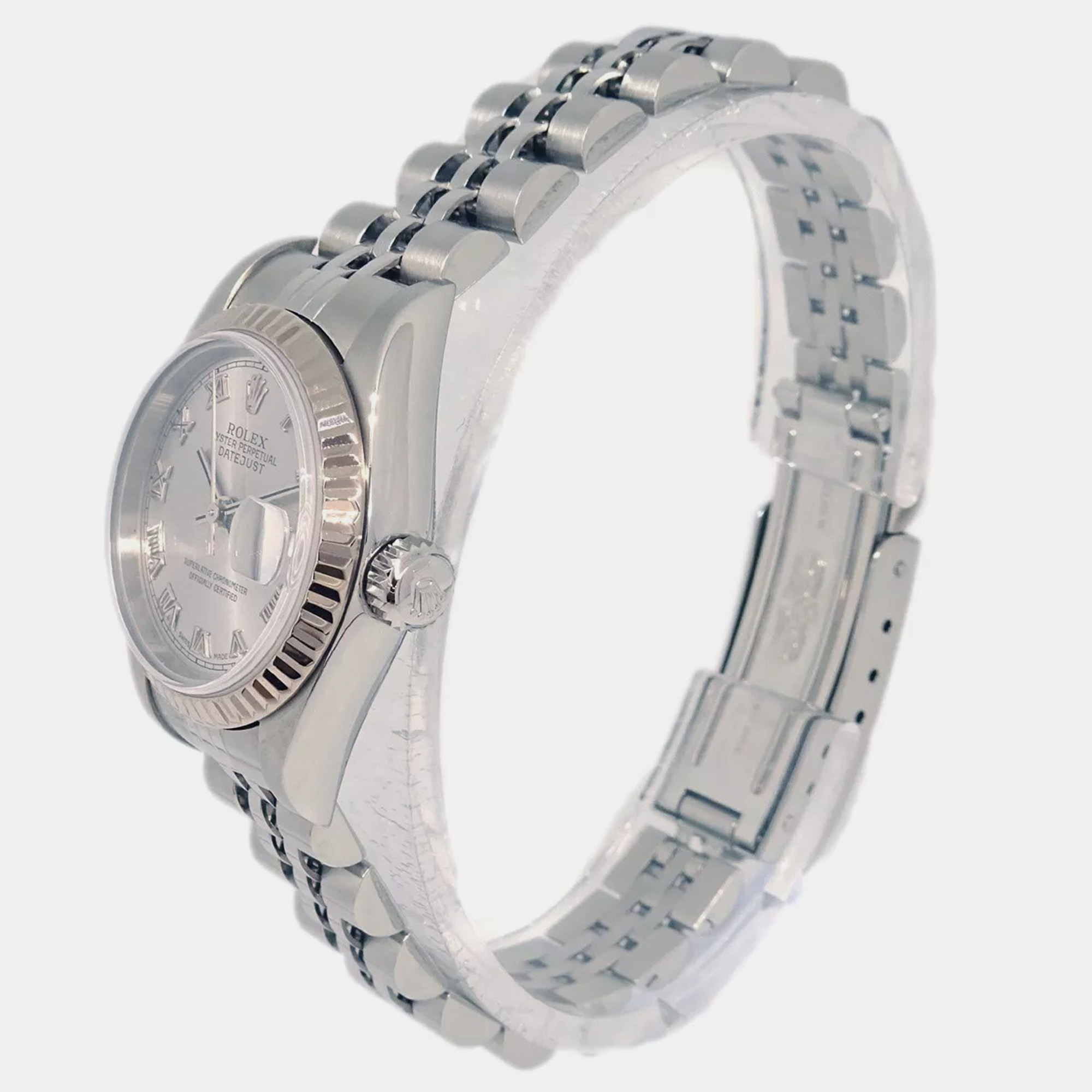 Rolex Silver Stainless Steel Datejust 79174 Automatic Women`s Wristwatch 26 mm 