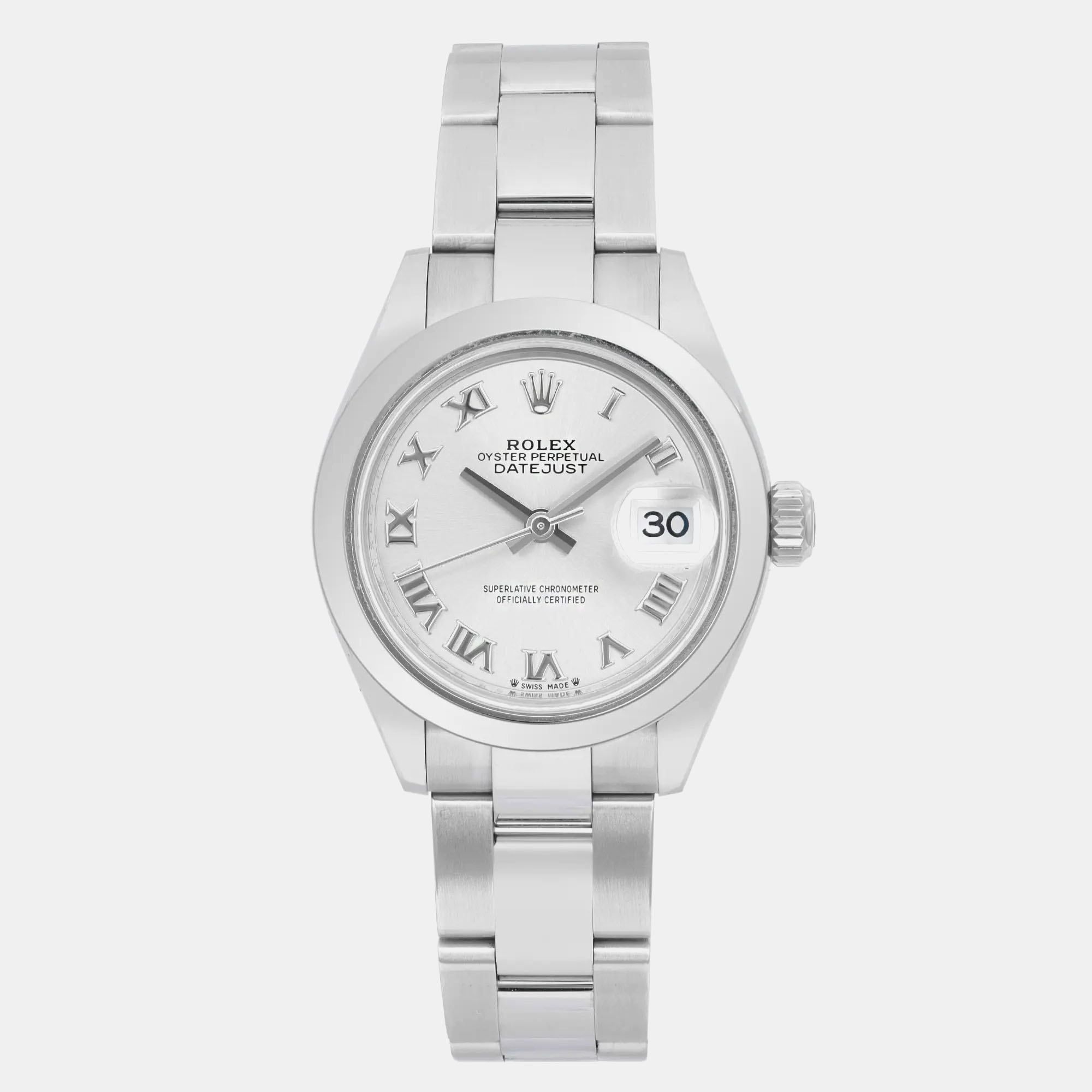 

Rolex Silver Stainless Steel Datejust 279160 Automatic Women's Wristwatch 28 mm