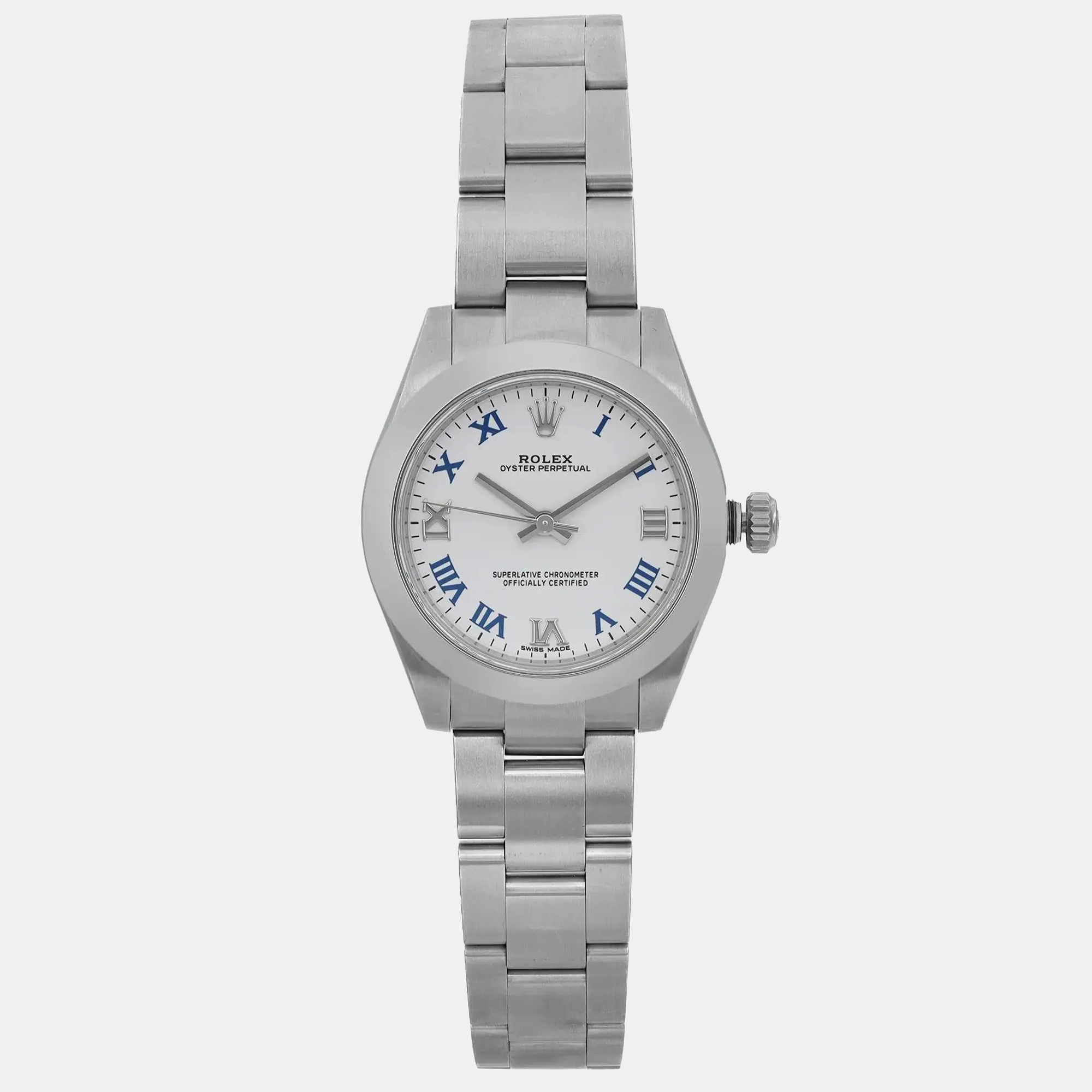 

Rolex White Stainless Steel Oyster Perpetual