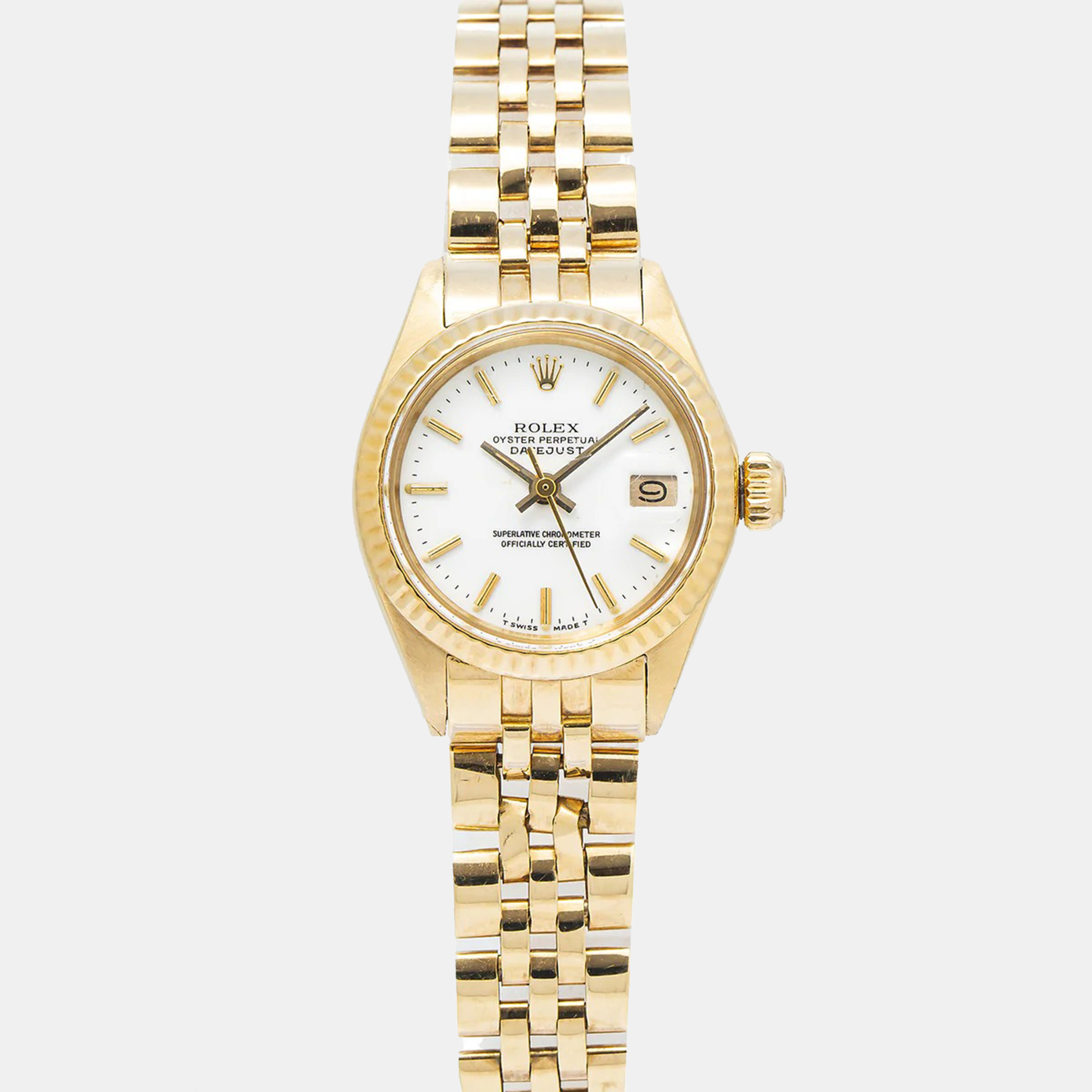 

Rolex Datejust 6917 Automatic White 18K Yellow Gold Women's Wristwatch