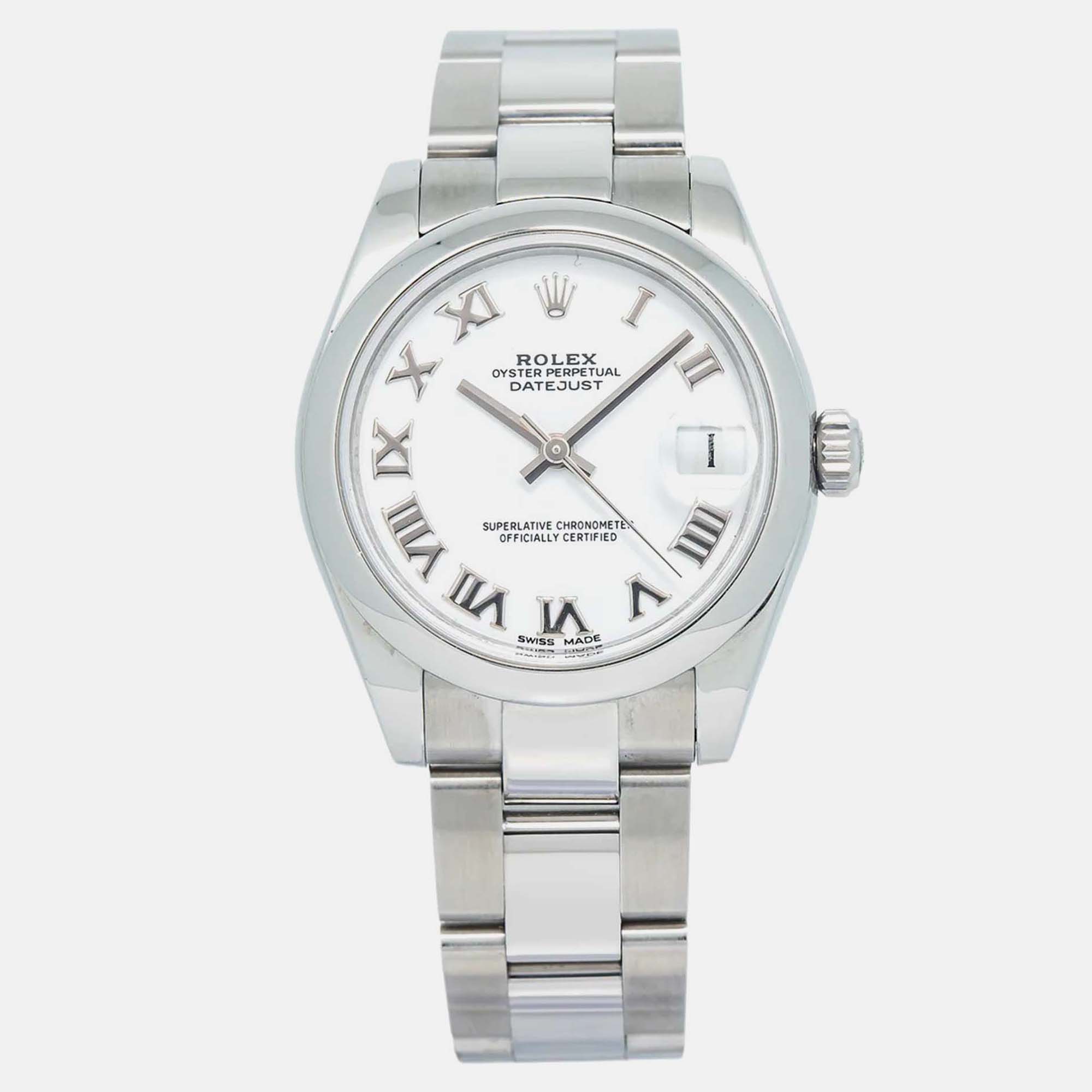 Rolex DateJust 178240 Automatic White Stainless Steel Women’s Wristwatch 31mm