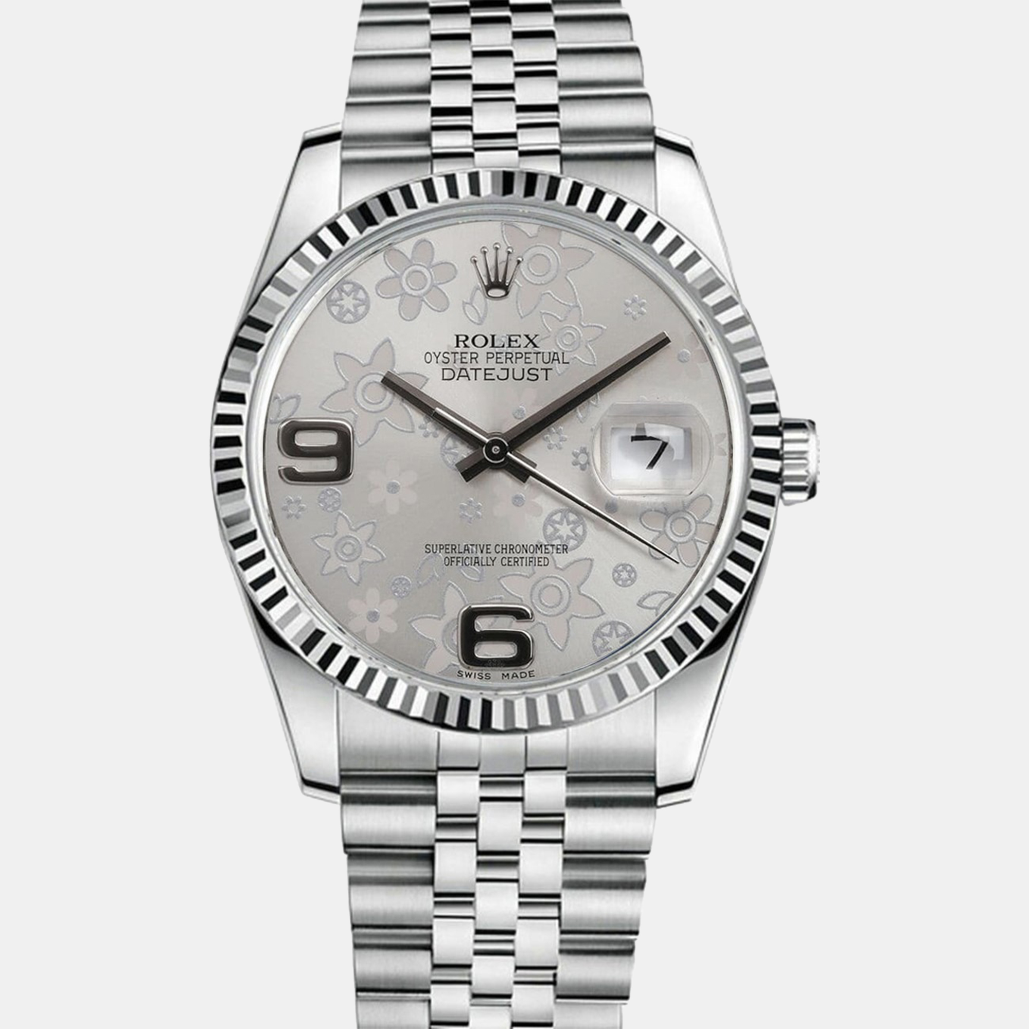 

Rolex Datejust 116234 Automatic Silver 18k White Gold Women's Wristwatch 36 mm