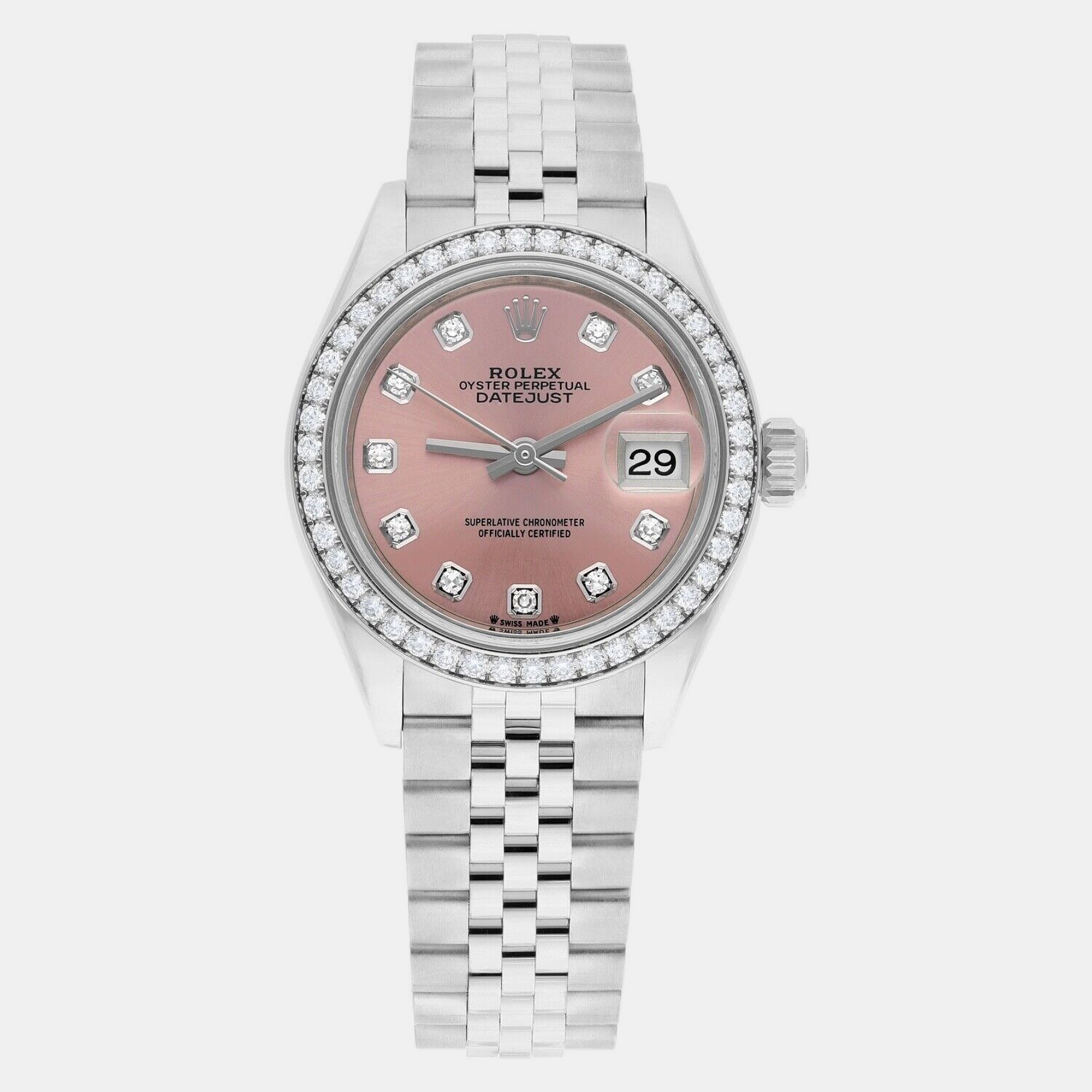 

Rolex Datejust 279384RBR Automatic Pink 18k White Gold Stainless Steel Women's Wristwatch 28 mm