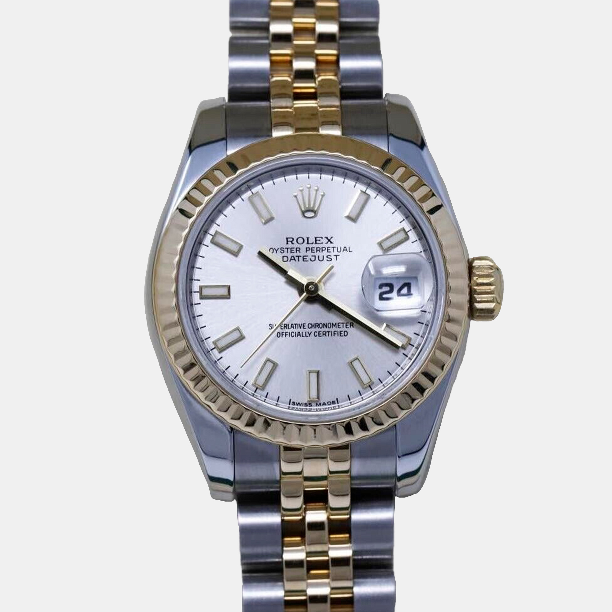 

Rolex Datejust 179173 Automatic Silver 18k Yellow Gold Stainless Steel Women's Wristwatch 26 mm