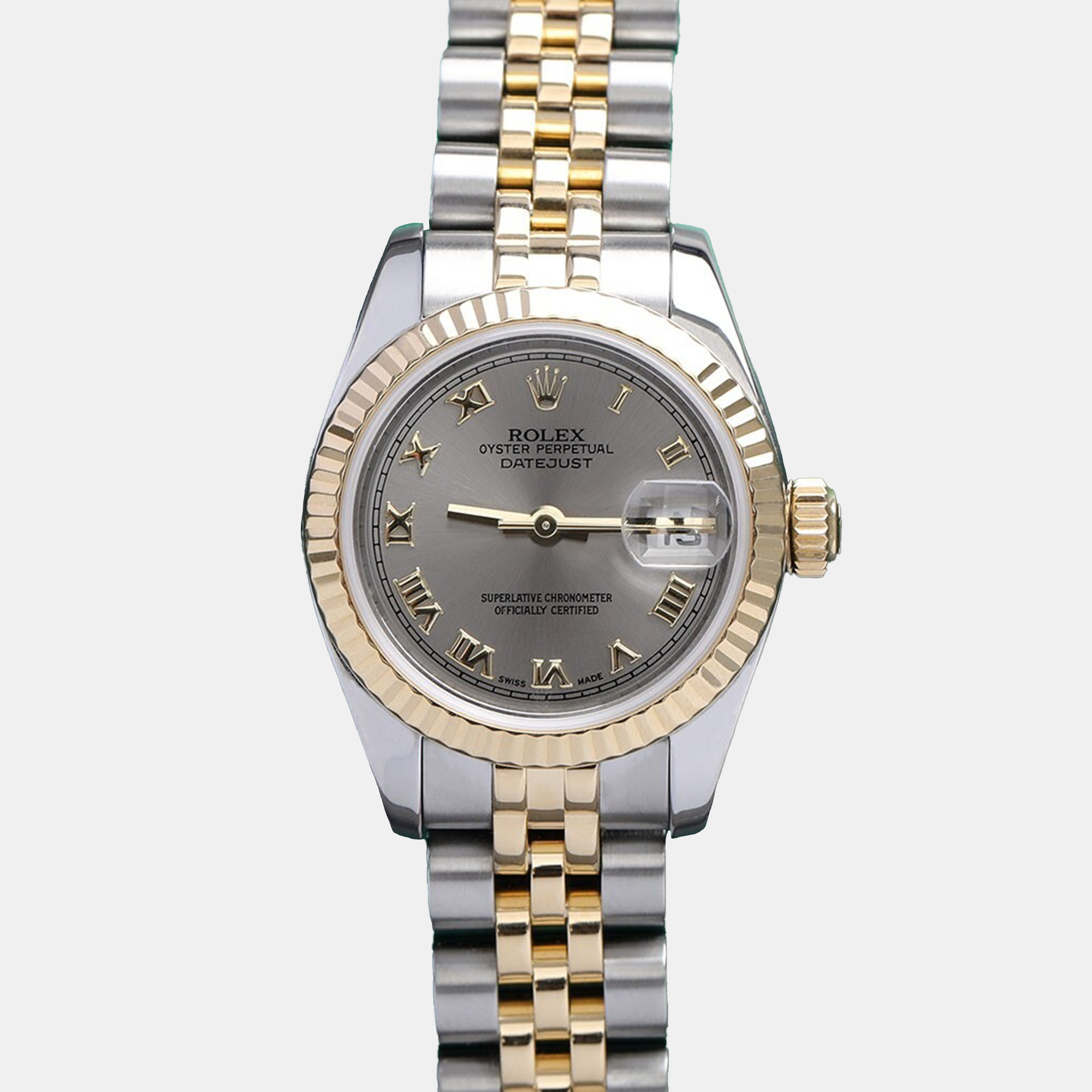 

Rolex Datejust 179173 Automatic Steel Stainless Steel 18K Yellow Gold Women's Wristwatch 26 mm, Grey