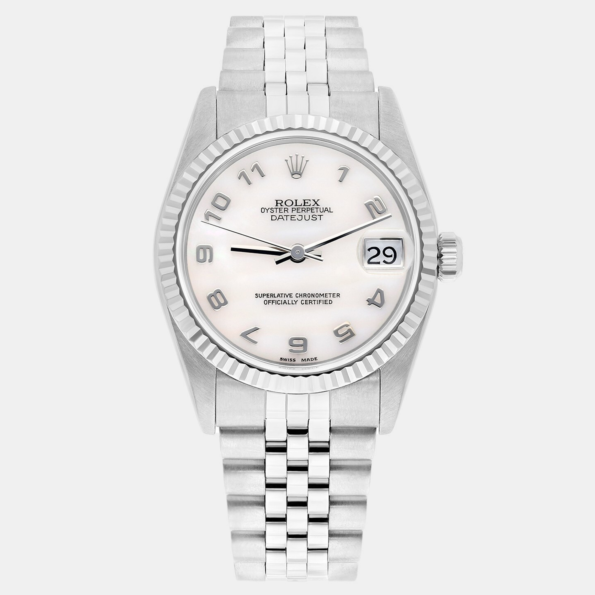 

Rolex Datejust 78274 Automatic White Mother of Pearl Stainless Steel Women's Wristwatch 31 mm