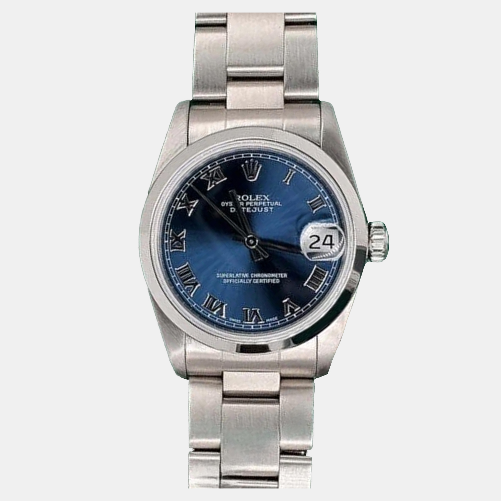 

Rolex Datejust 68240 Automatic Blue Stainless Steel Women's Wristwatch 31 mm