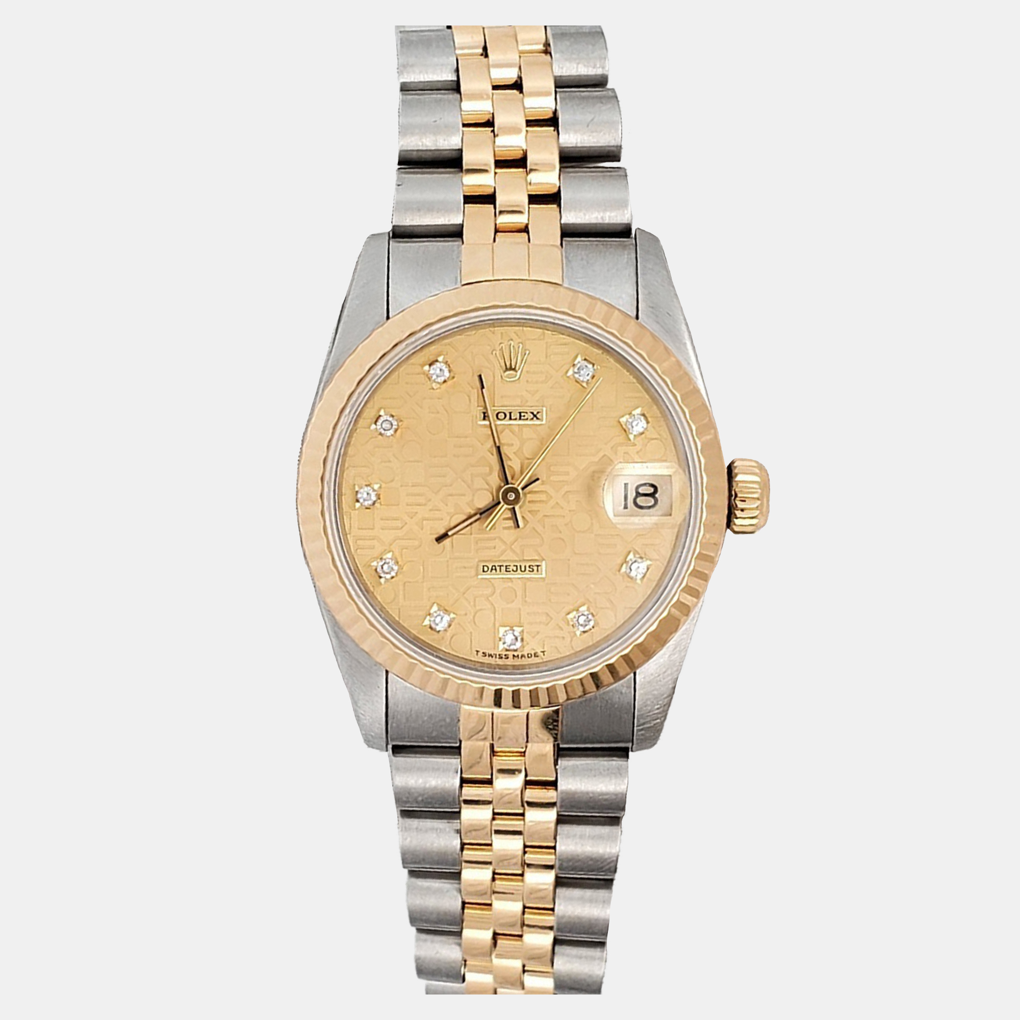 

Rolex Datejust 68273 Automatic Champagne 18k Yellow Gold Stainless Steel Women's Wristwatch 31 mm