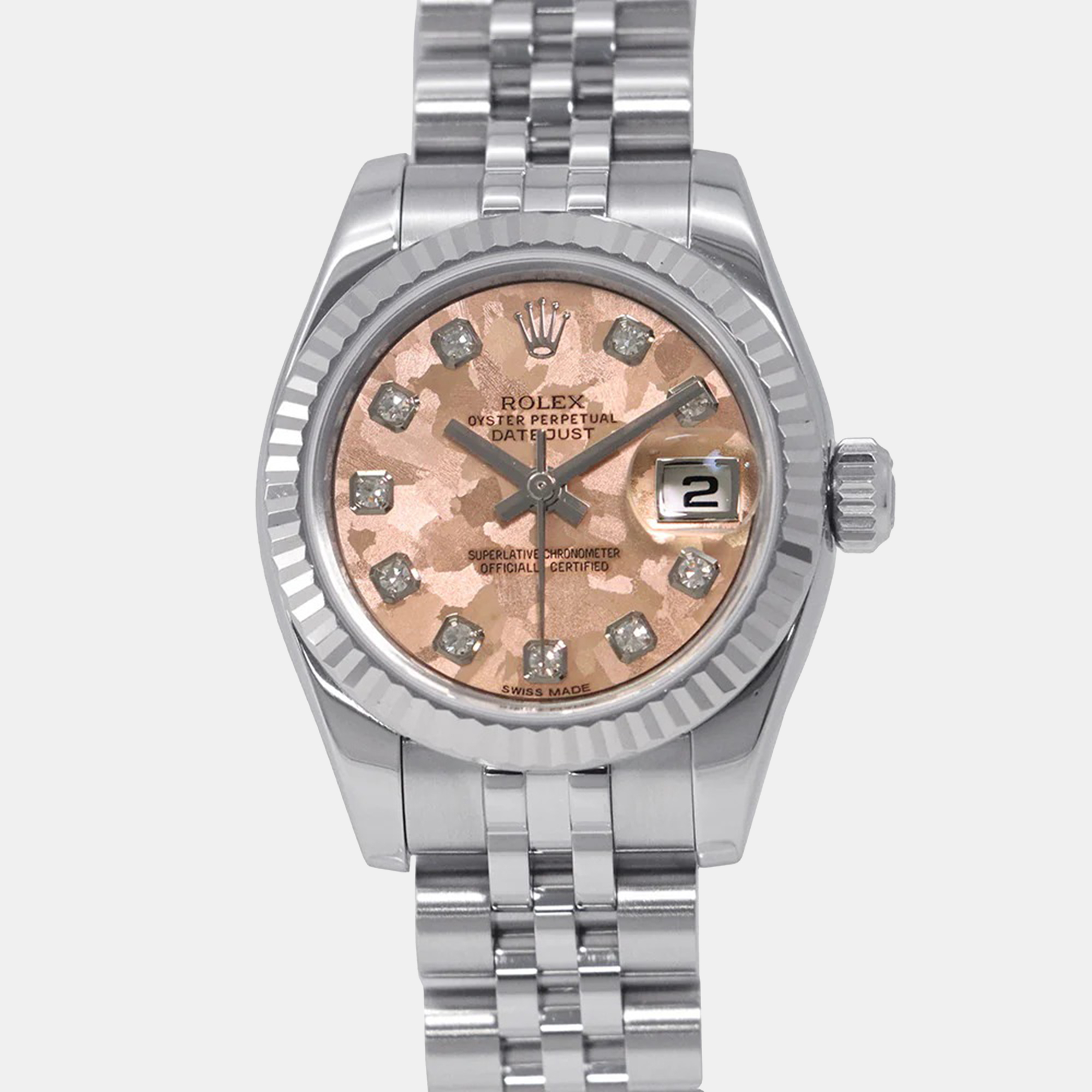 

Rolex Datejust 179174 Automatic Pink 18k White Gold Stainless Steel Women's Wristwatch 26 mm