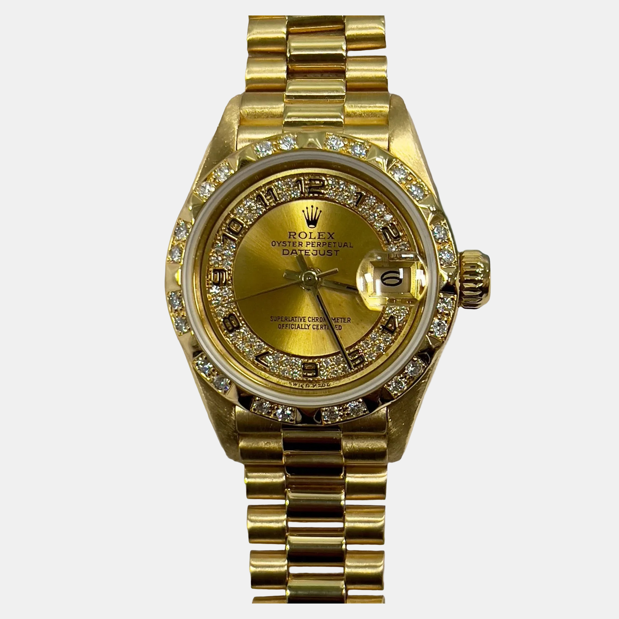 

Rolex Datejust 69258 Automatic Diamond 18k Yellow Gold Women's Wristwatch 26 mm