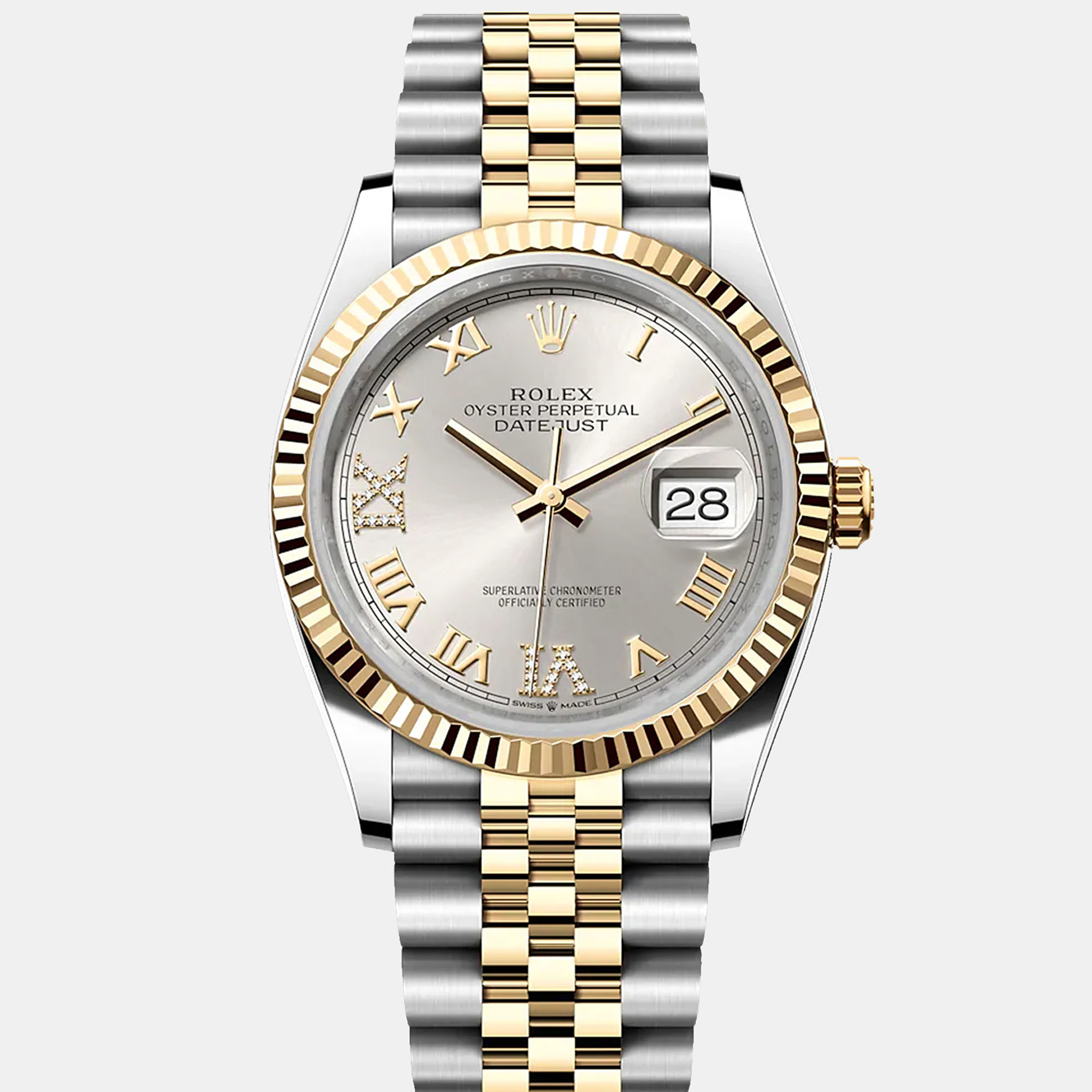 

Rolex Datejust 126233-0031 Automatic Silver Diamond 18K Yellow Gold Stainless Steel Women’s Wristwatch 36 mm