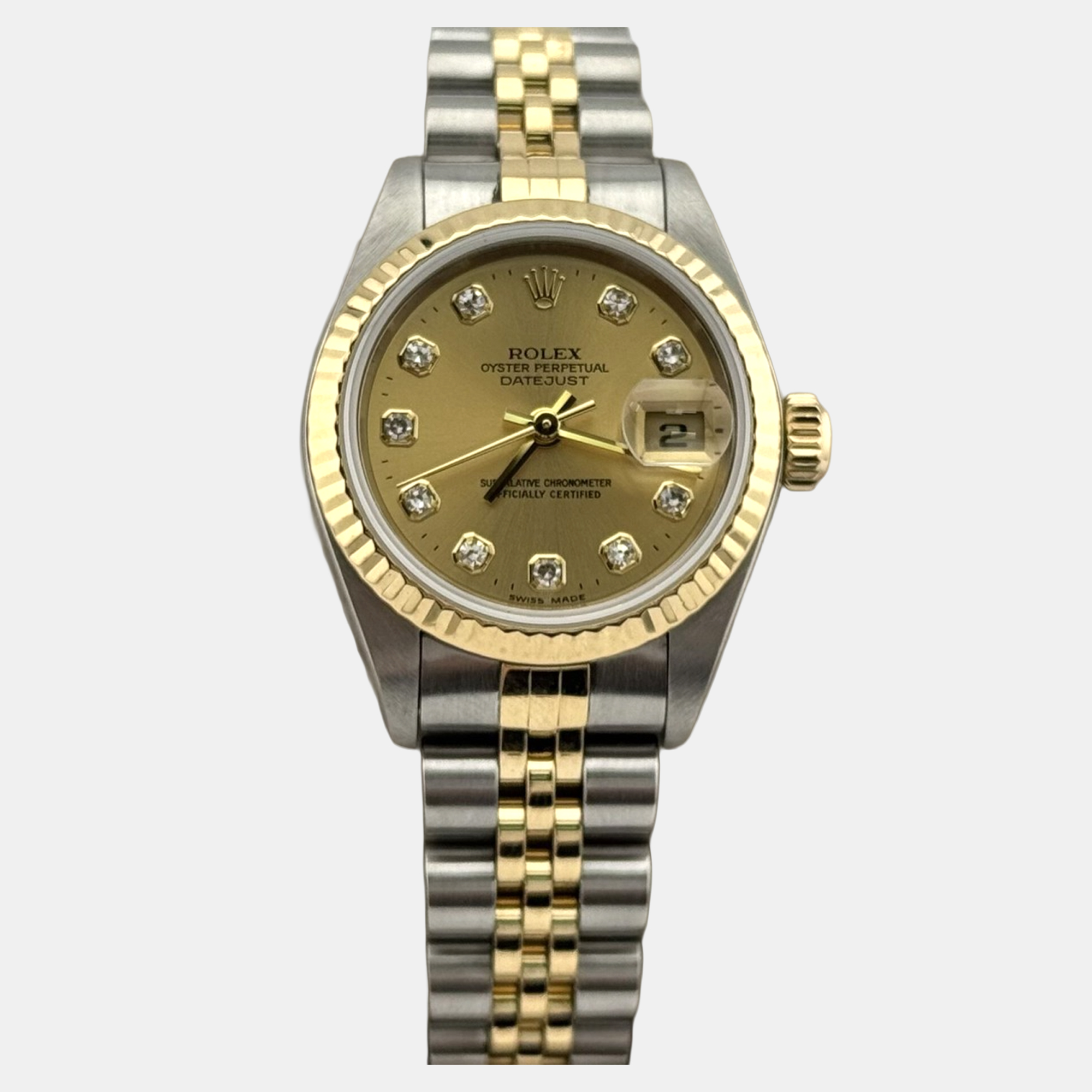 

Rolex Datejust 79173 Automatic Champagne Stainless Steel Women's Wristwatch 26 mm, Yellow