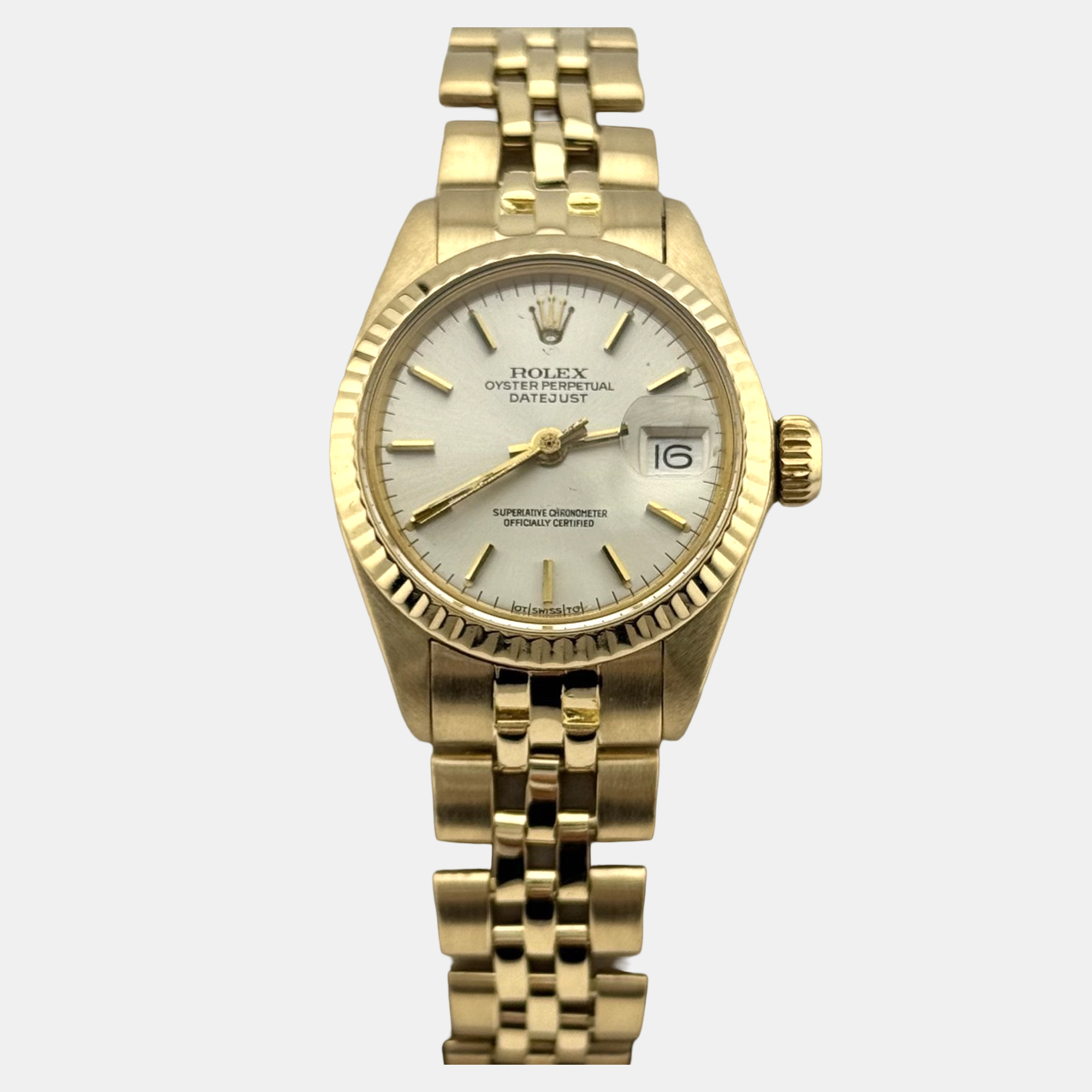 

Rolex Datejust 6917 Automatic Silver 18K Yellow Gold Women's Wristwatch