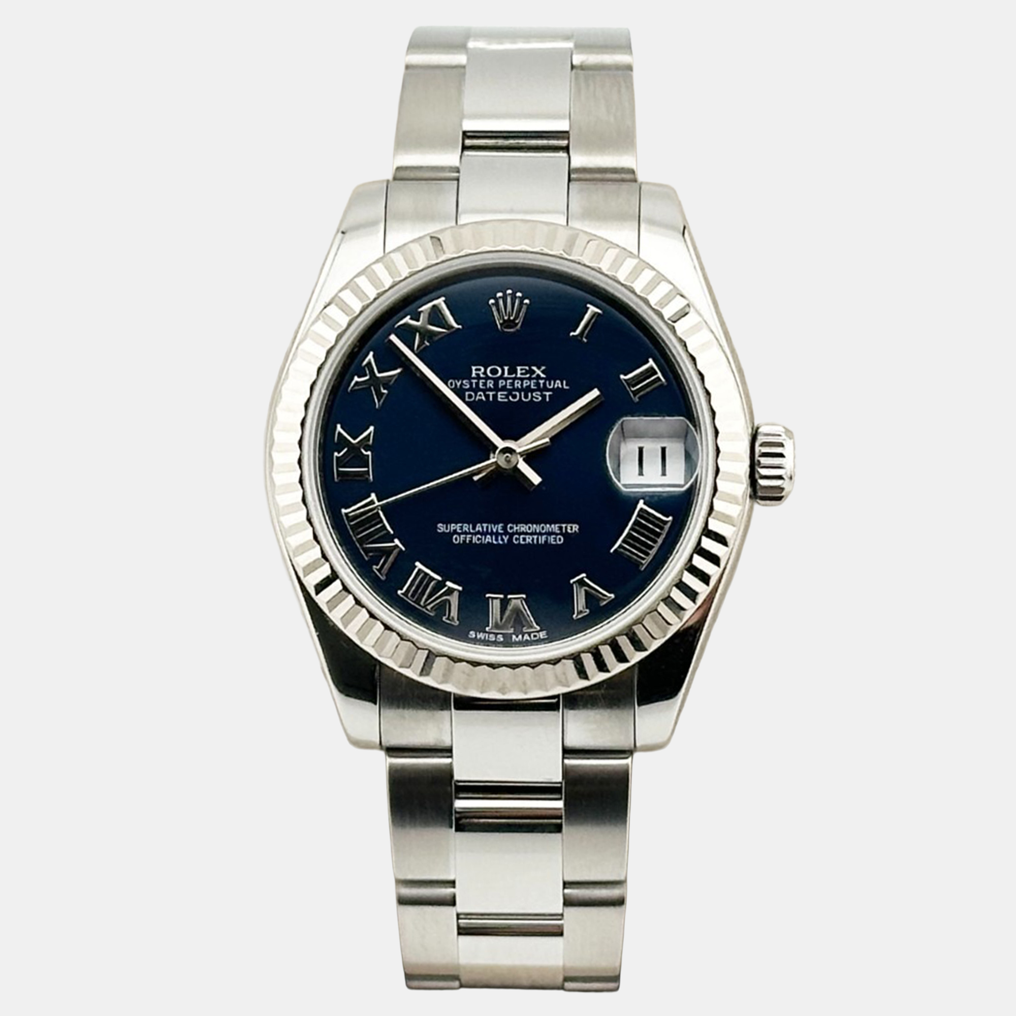 

Rolex Datejust Midsize 178274 Automatic Blue Stainless Steel Women's Wristwatch 31 mm