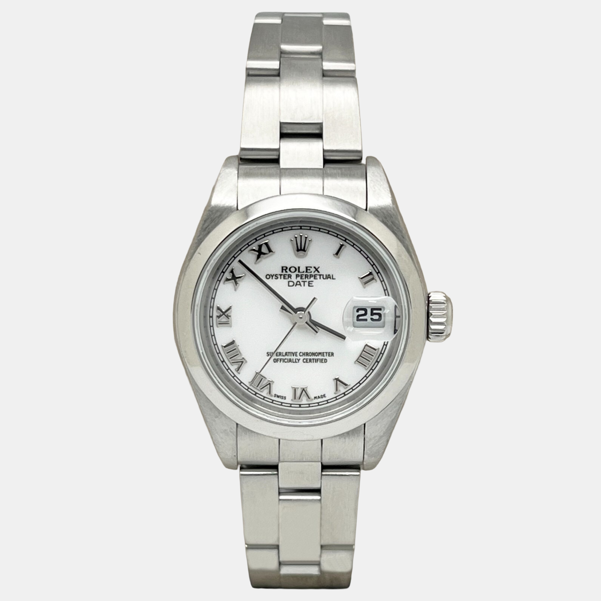 

Rolex Date 79160 Automatic White Stainless Steel Women's Wristwatch 26 mm
