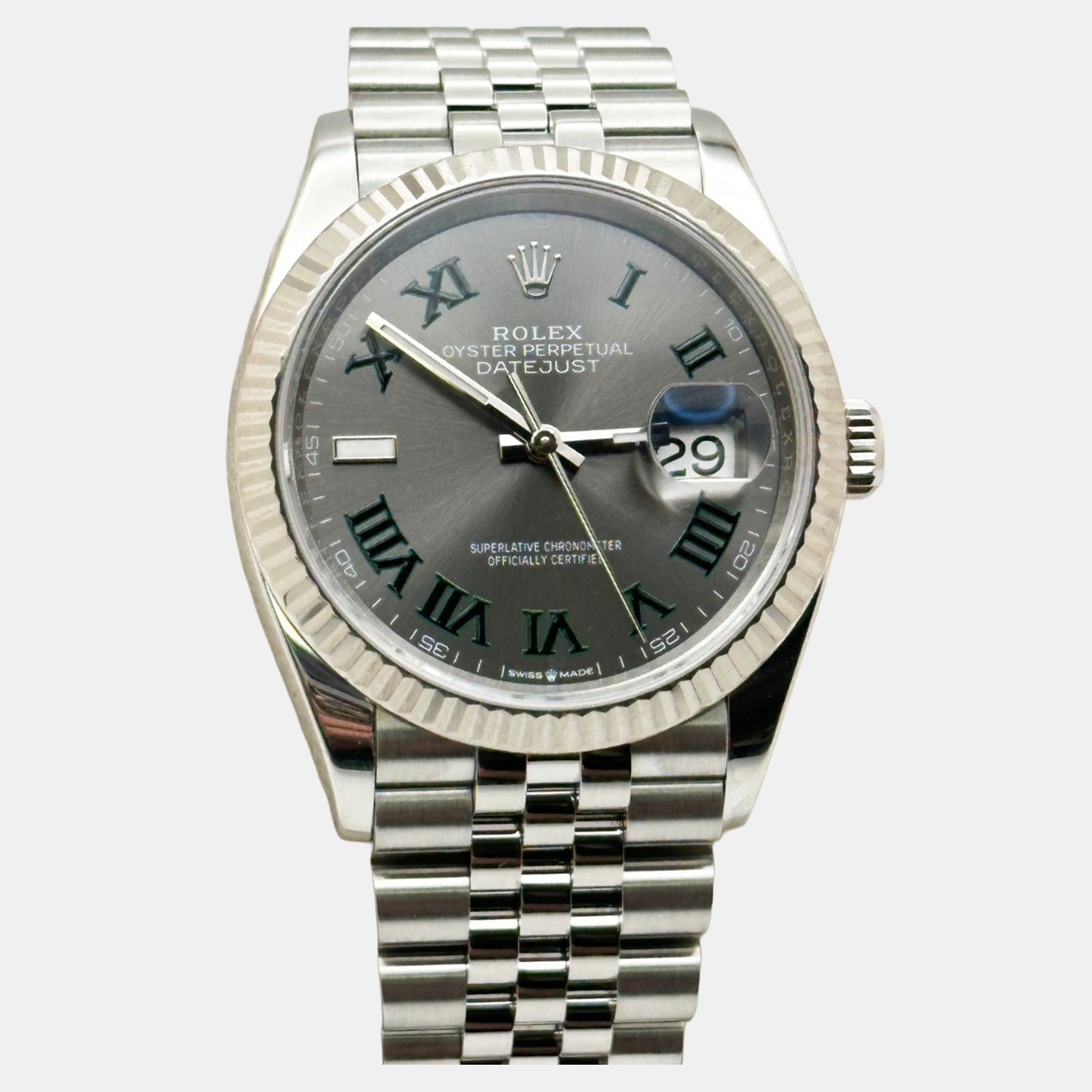 

Rolex Datejust 126234 Automatic Slate Stainless Steel Women's Wristwatch 36 mm, Grey