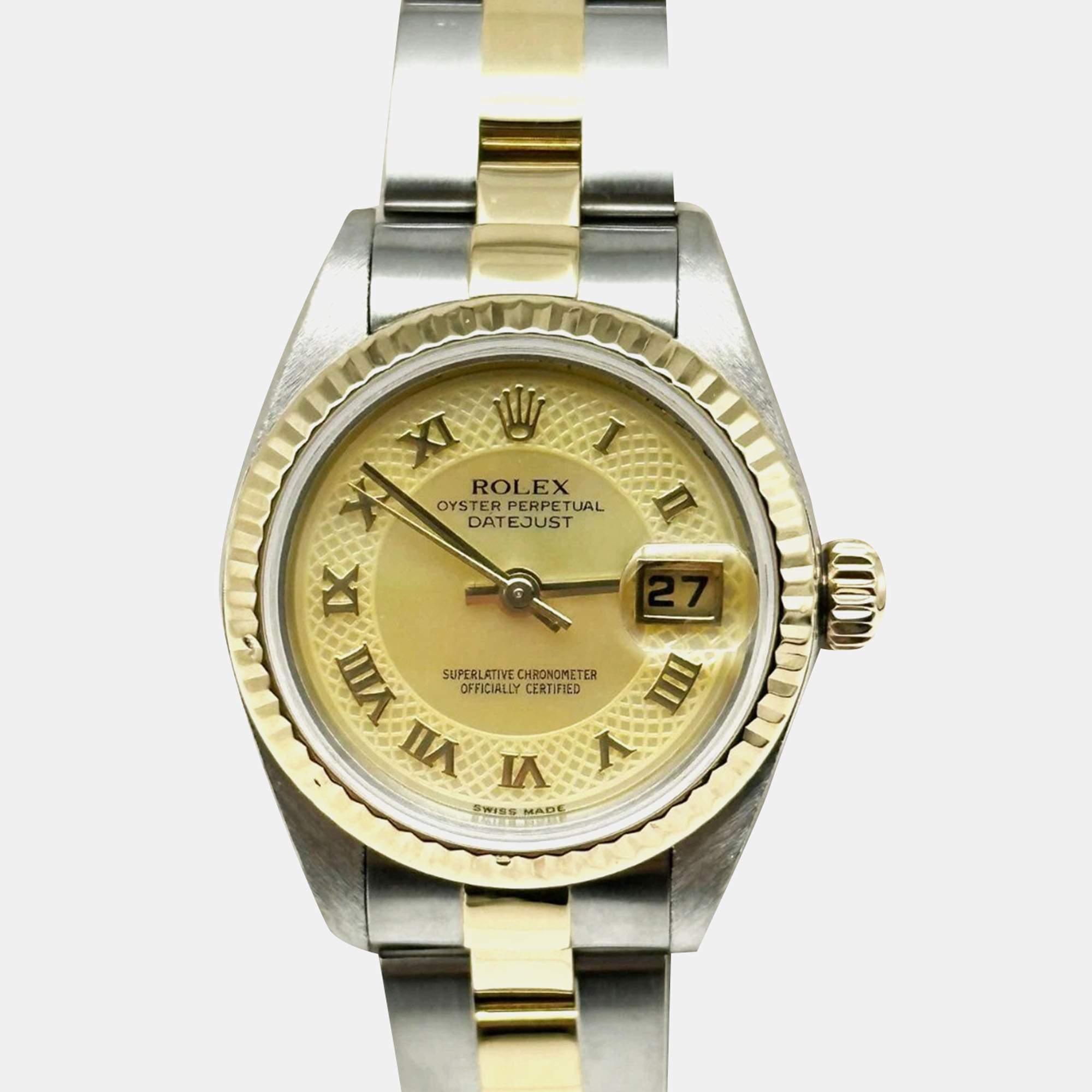 

Rolex Datejust 79173 Automatic Mother of Pearl 18K Yellow Gold Stainless Steel Women's Wristwatch 26 mm