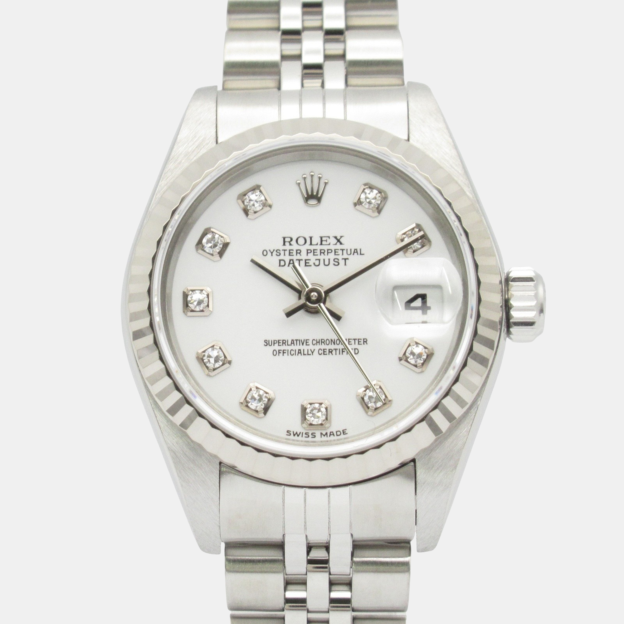 

Rolex Datejust 79174G Automatic White 18k White Gold Stainless Steel Women's Wristwatch 26 mm
