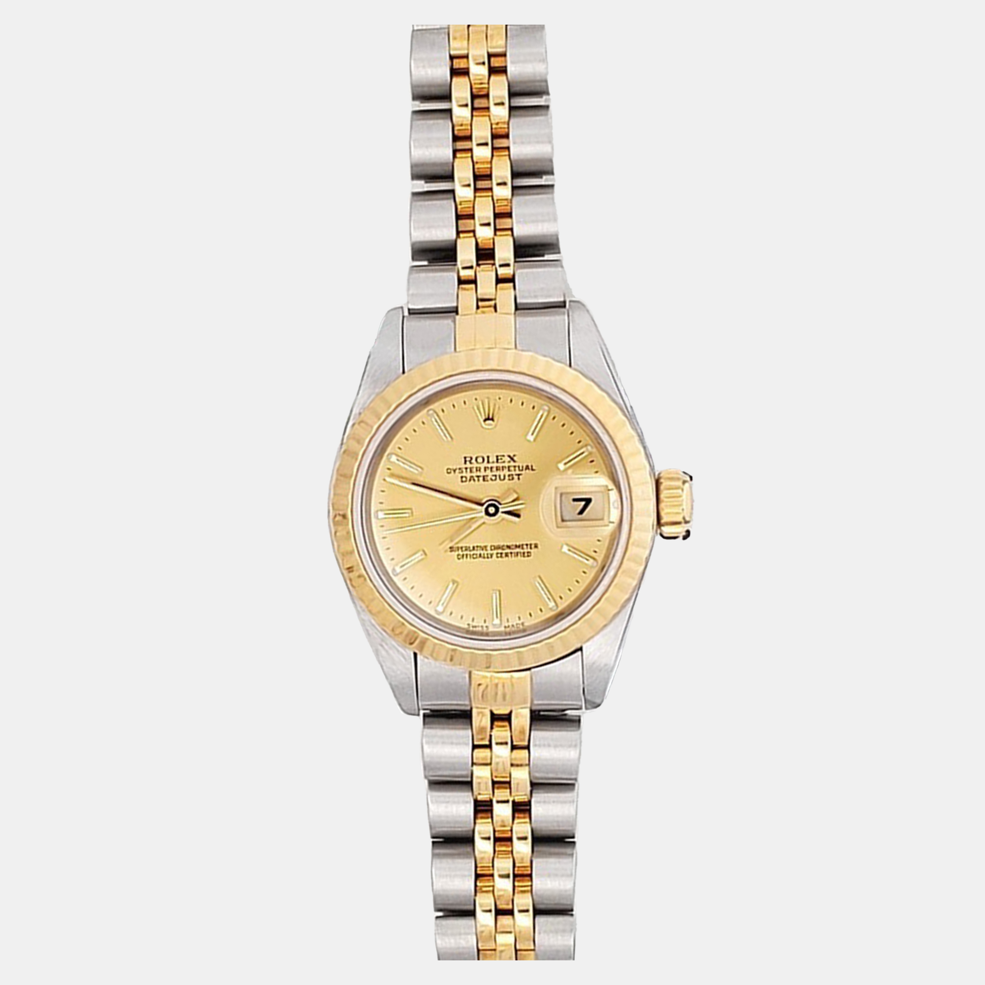 

Rolex Datejust 79173 Automatic 18k Yellow Gold Stainless Steel Women's Wristwatch 26 mm