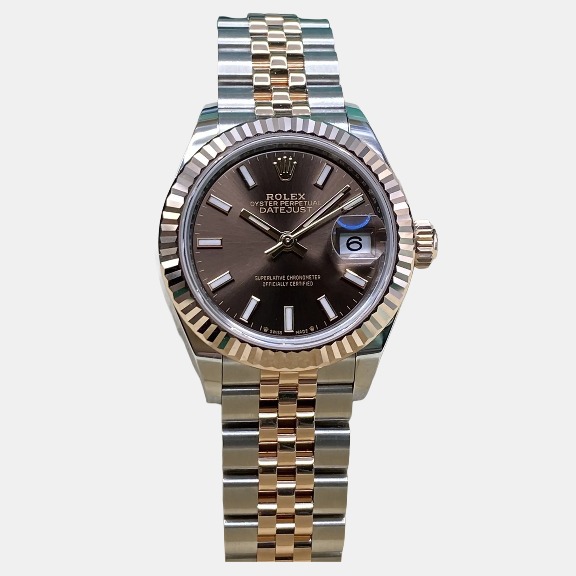 

Rolex Datejust 279171 Automatic Brown Dial Stainless Steel 18k Rose Gold Women's Wristwatch