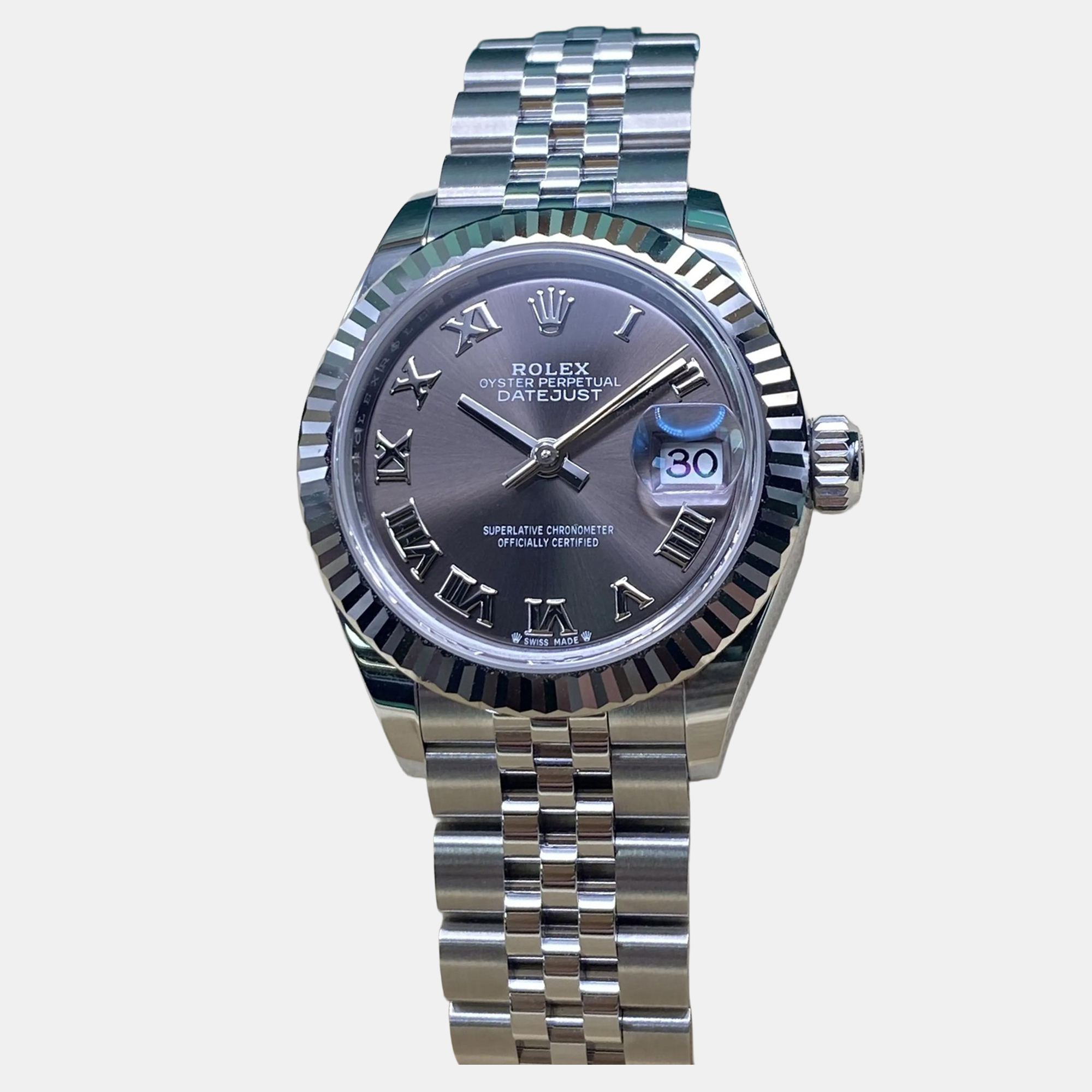 

Rolex Datejust 279174 Automatic Dark Grey Roman Dial Stainless Steel Women's Wristwatch