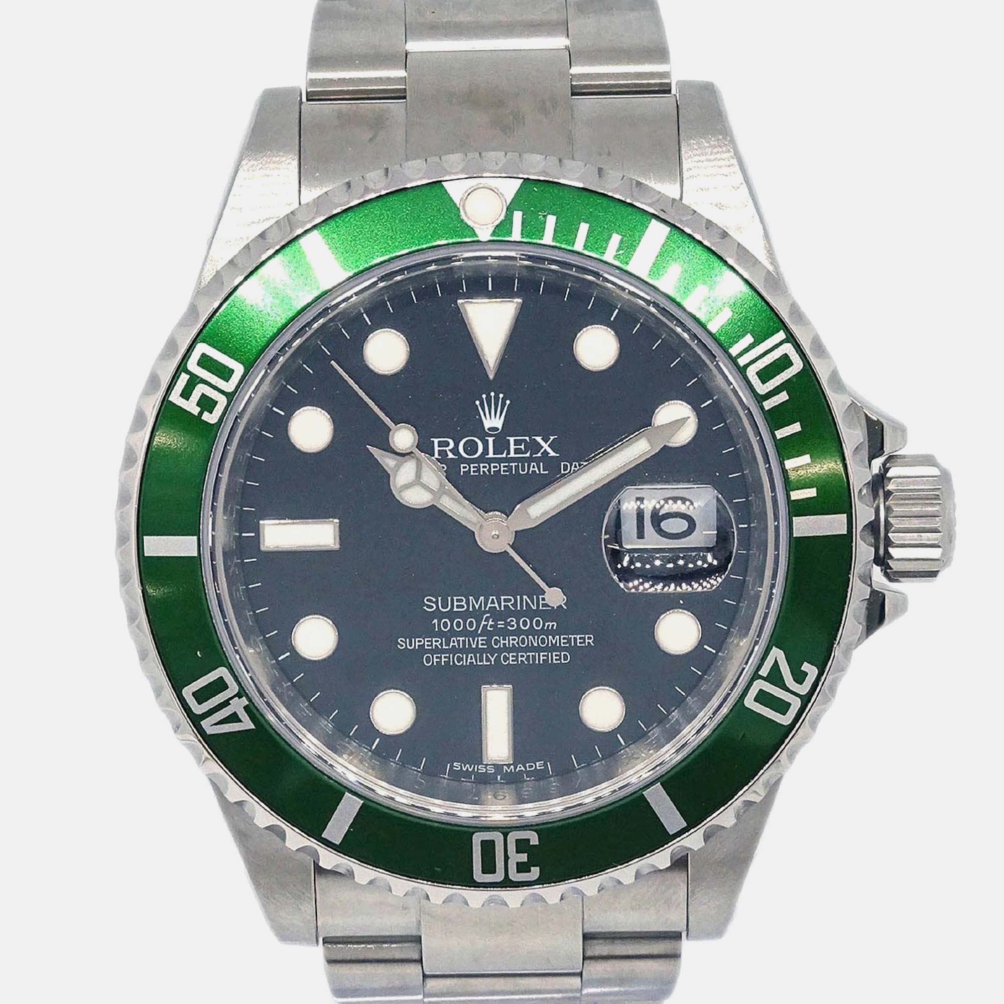 

Rolex Submariner 16610LV Automatic Black Stainless Steel Women's Wristwatch 40 mm